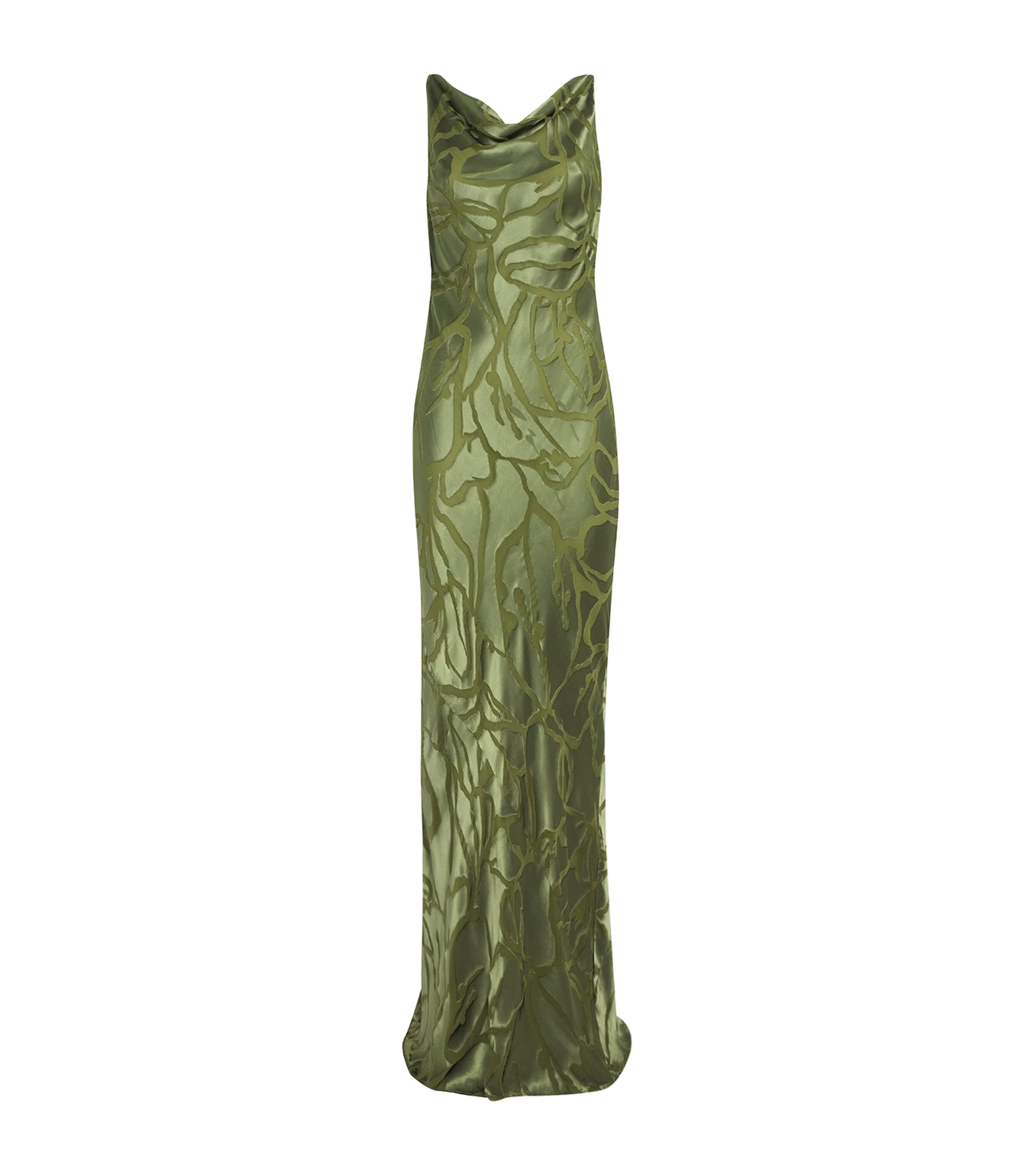 Cult Gaia Womens Burnout Ali Gown Deep Pasture