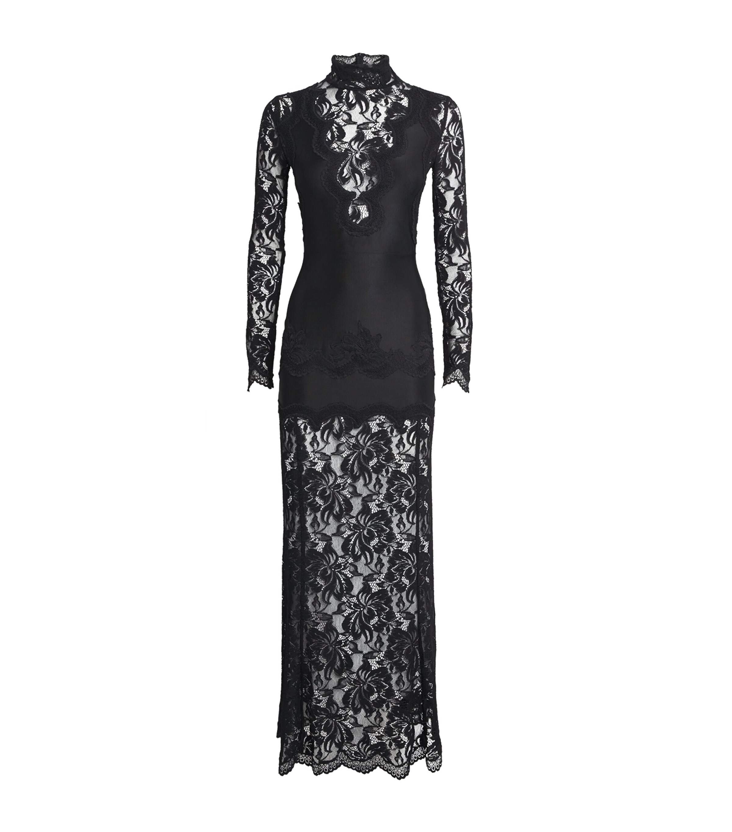 Lace-Trim Maxi Dress
