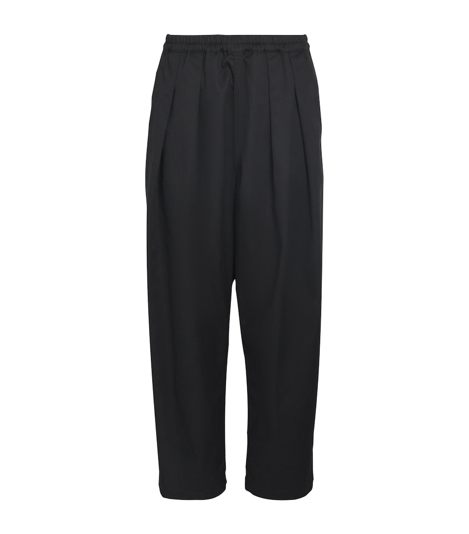 Maison Margiela Mens Drop-Rise Wide-Leg Trousers Black