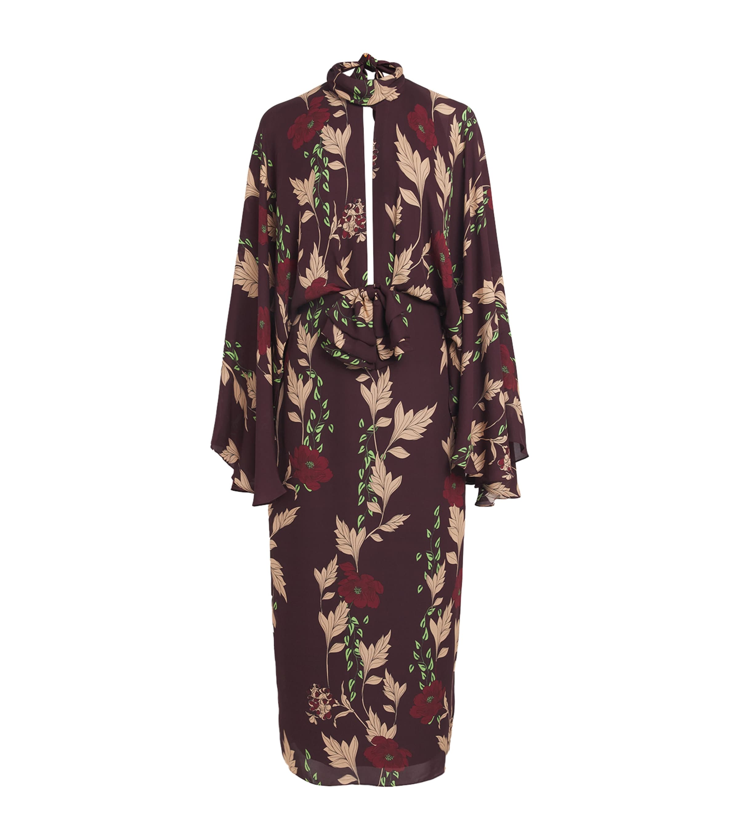 Johanna Ortiz Womens Parajes Lejanos Maxi Dress Wine/sand