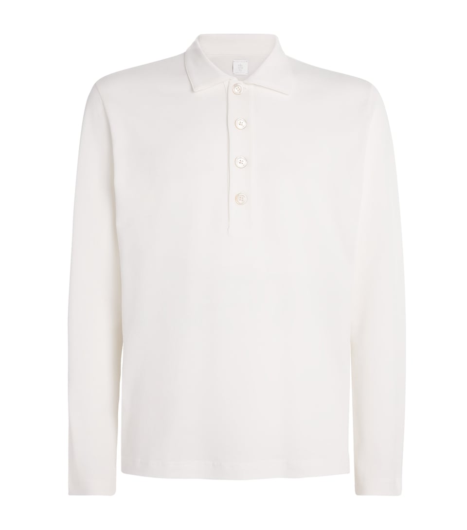 Eleventy Mens Cotton Polo Shirt Bianco