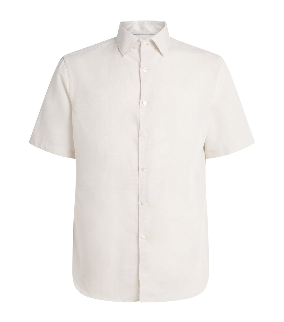 Cotton-Lyocell Short-Sleeve Shirt
