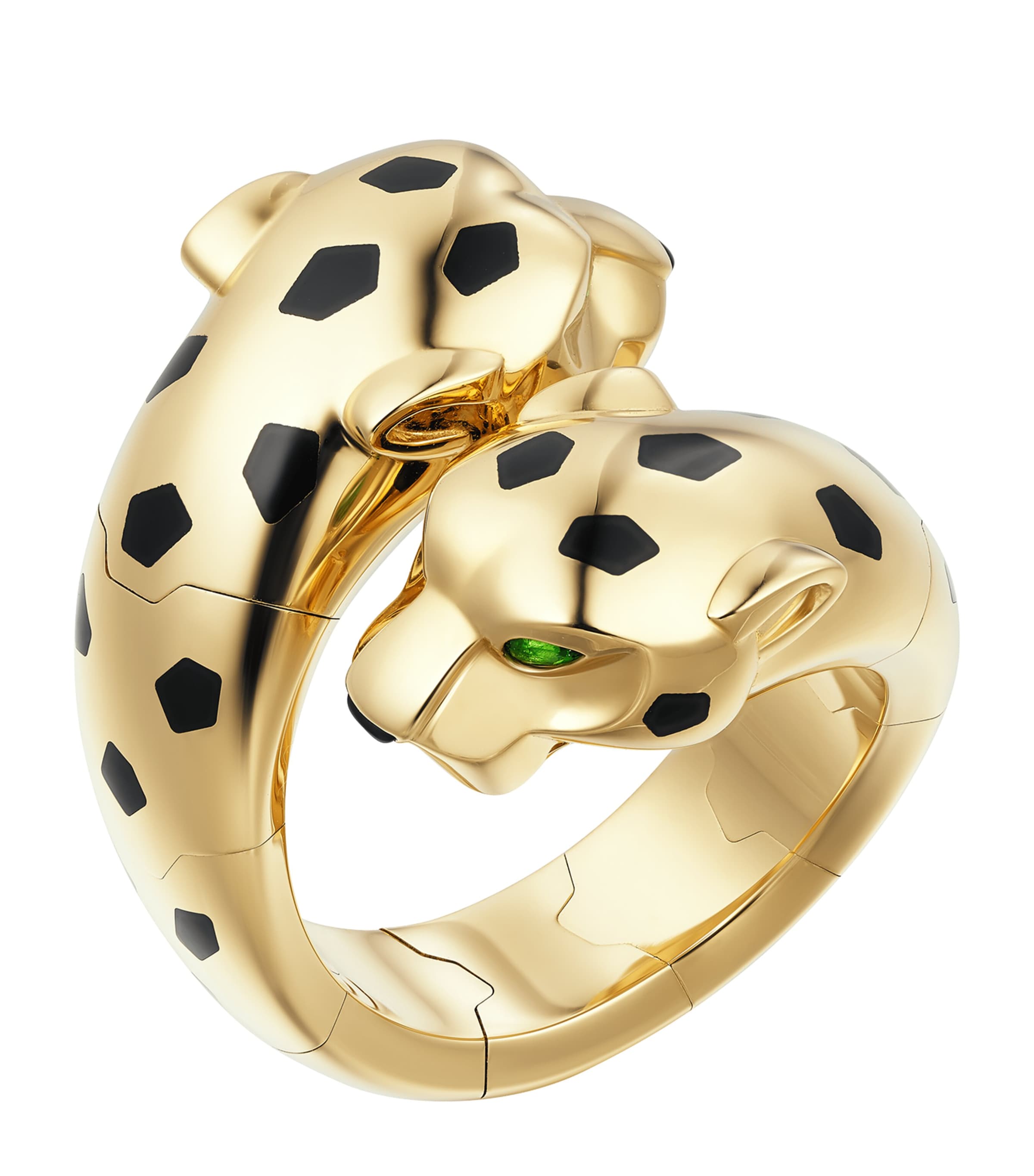 Yellow Gold, Tsavorite Garnet and Onyx Panthère de Cartier Ring