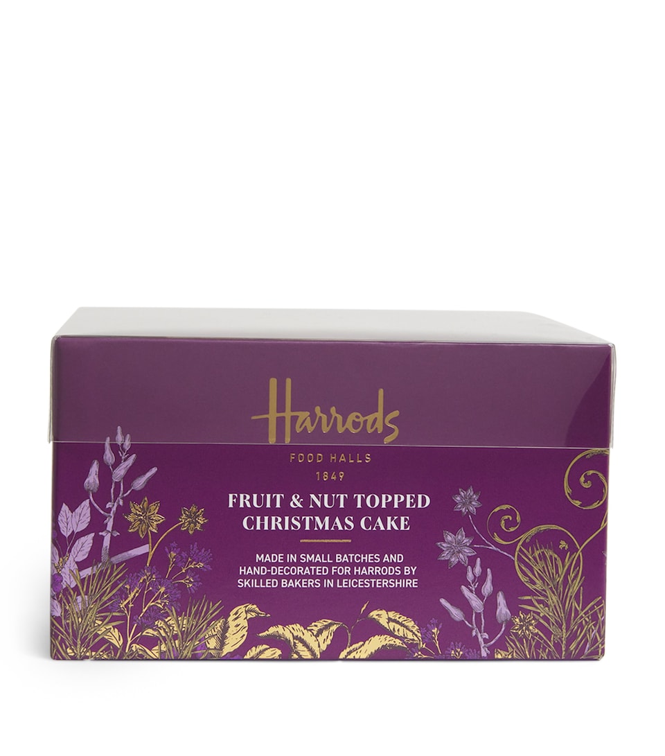 Harrods Fruit & Nut Topped Christmas Cake (550g)