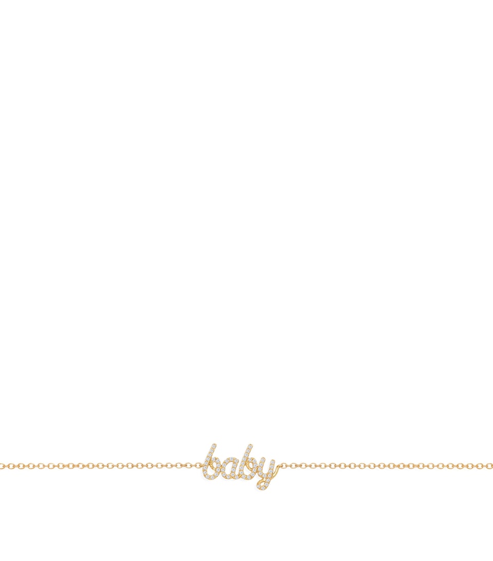 Yellow Gold and Diamond Baby Bracelet