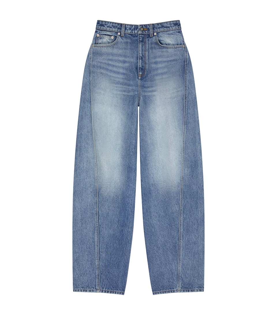 Givenchy Womens Faded Cocoon Wide-Leg Jeans