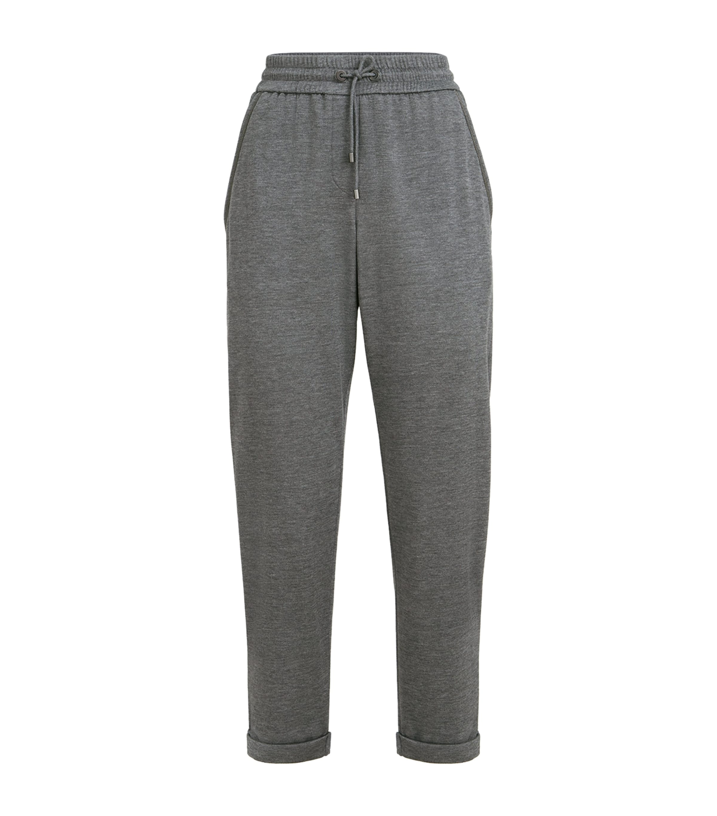 Brunello Cucinelli Womens Cotton-Silk Drawstring Trousers
