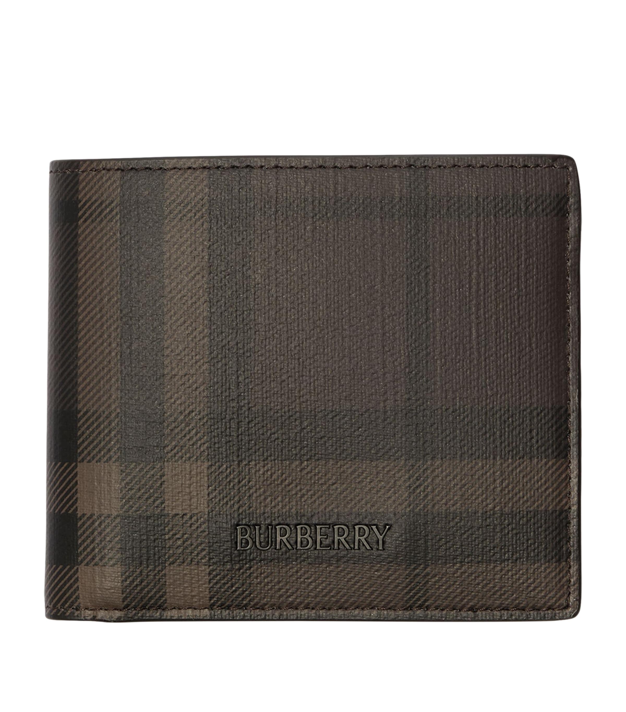 Burberry City Check Bifold Wallet Dark Brown