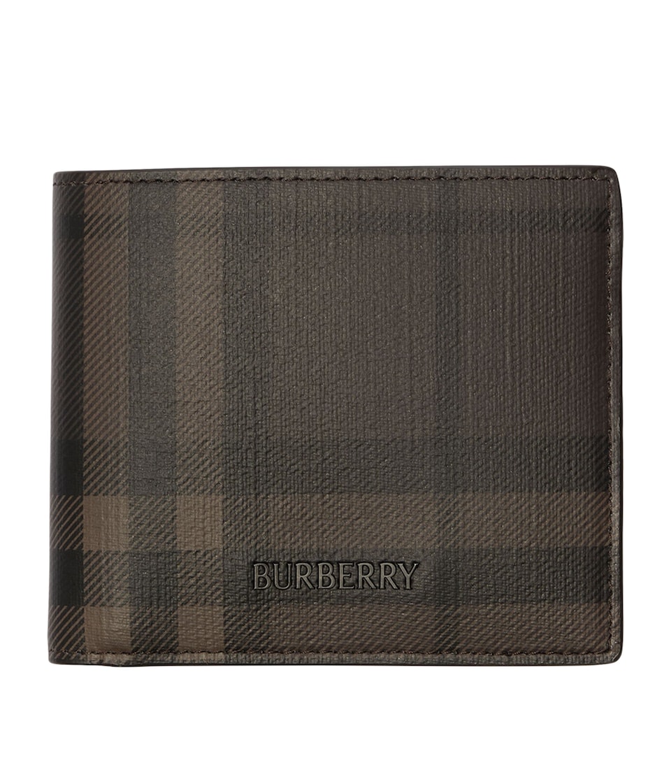 Burberry City Check Bifold Wallet Dark Brown