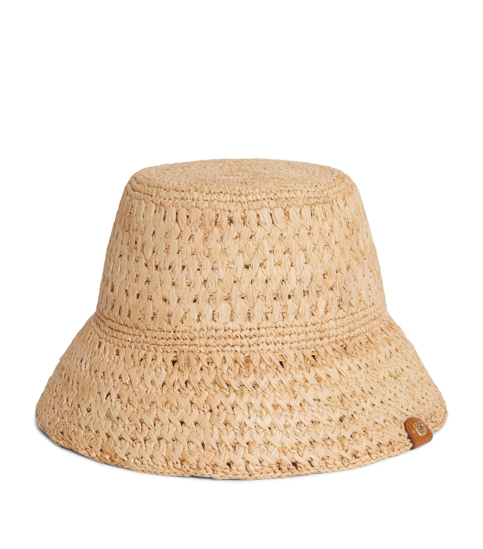 Maje Raffia Bucket Hat Beige