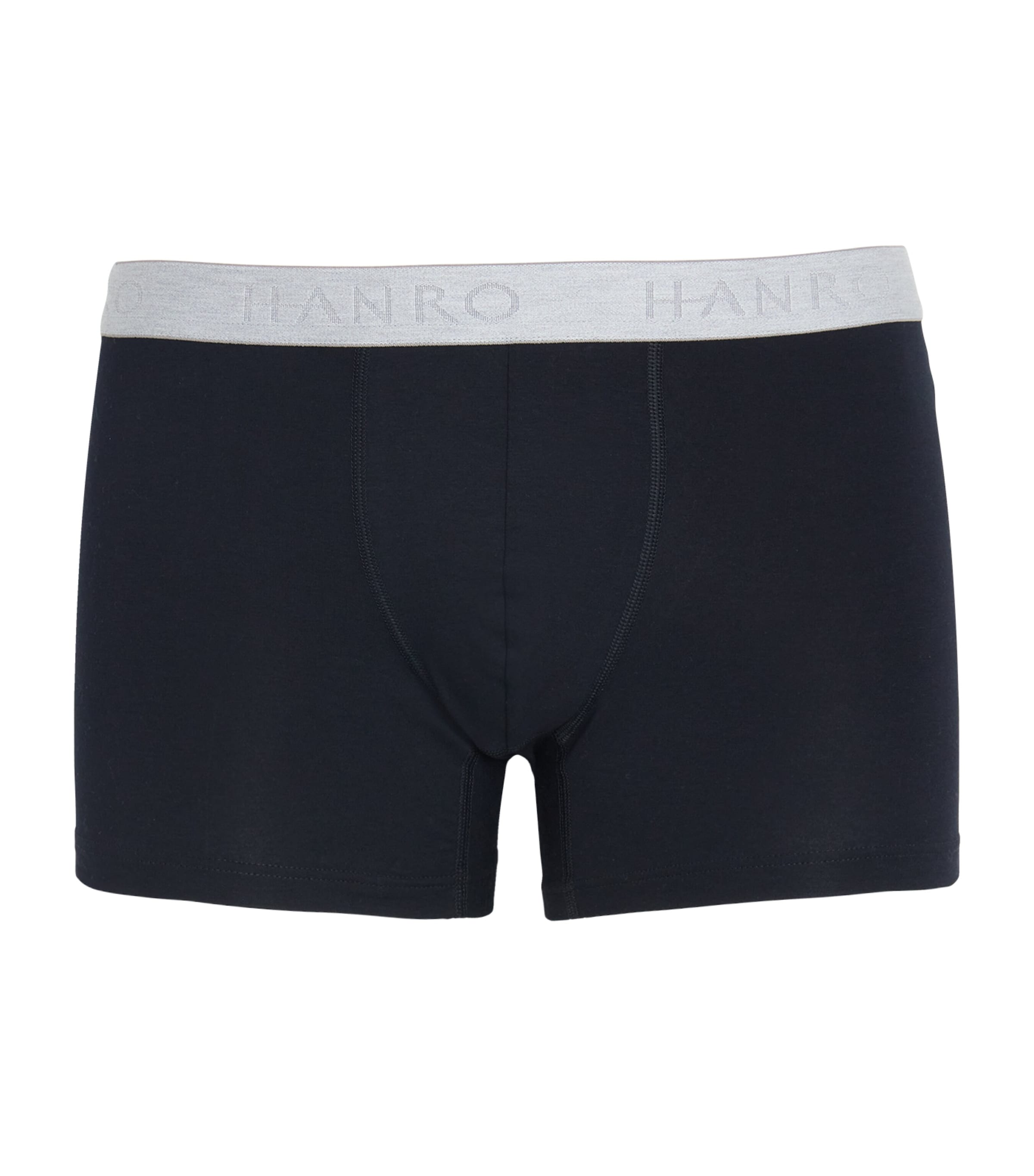 Hanro Mens Cotton-Blend Essential Trunks (Pack of 2) Black