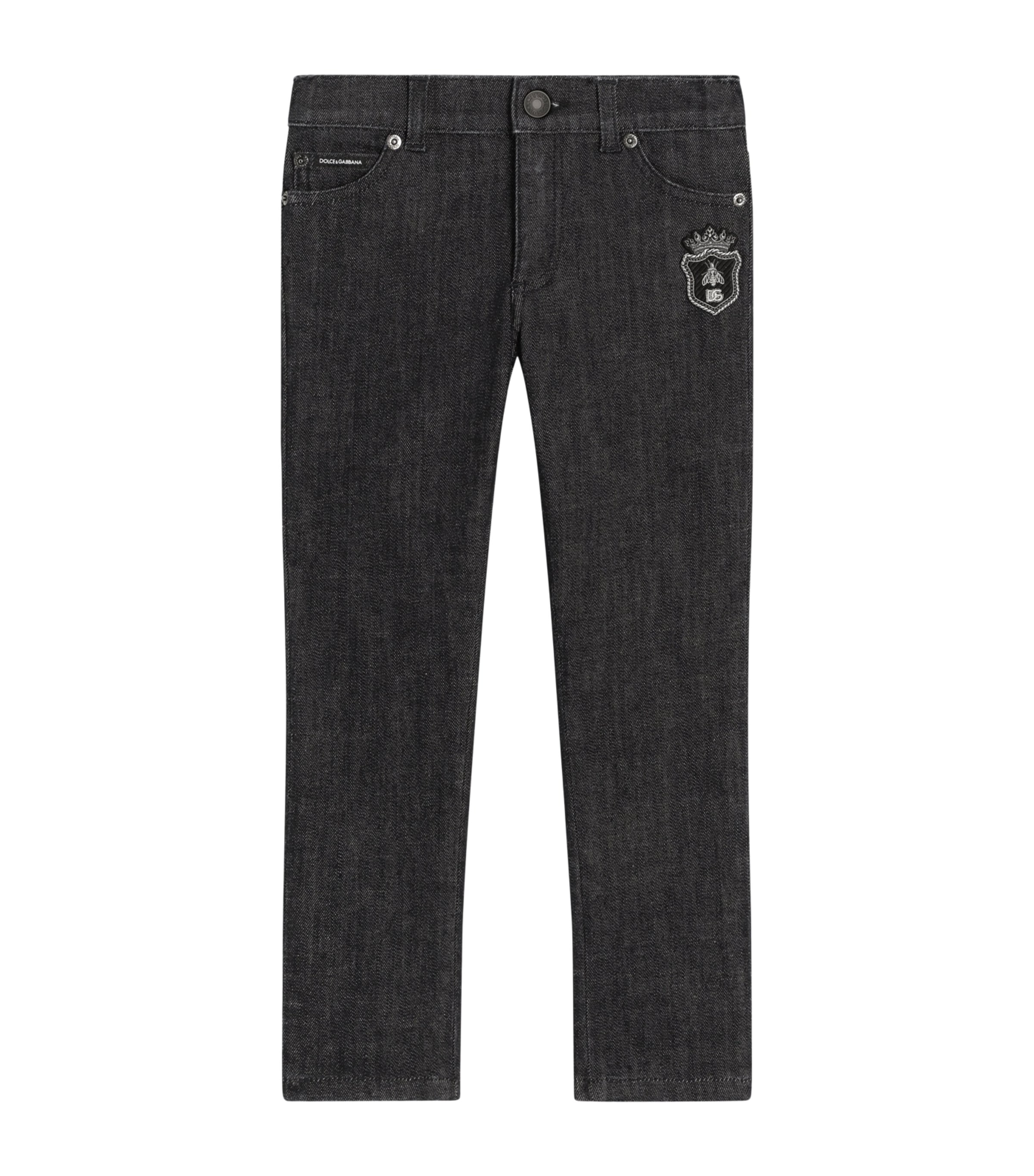Dolce&Gabbana Kids Embroidered Crest Jeans (8-12+ Years) Combined Colou
