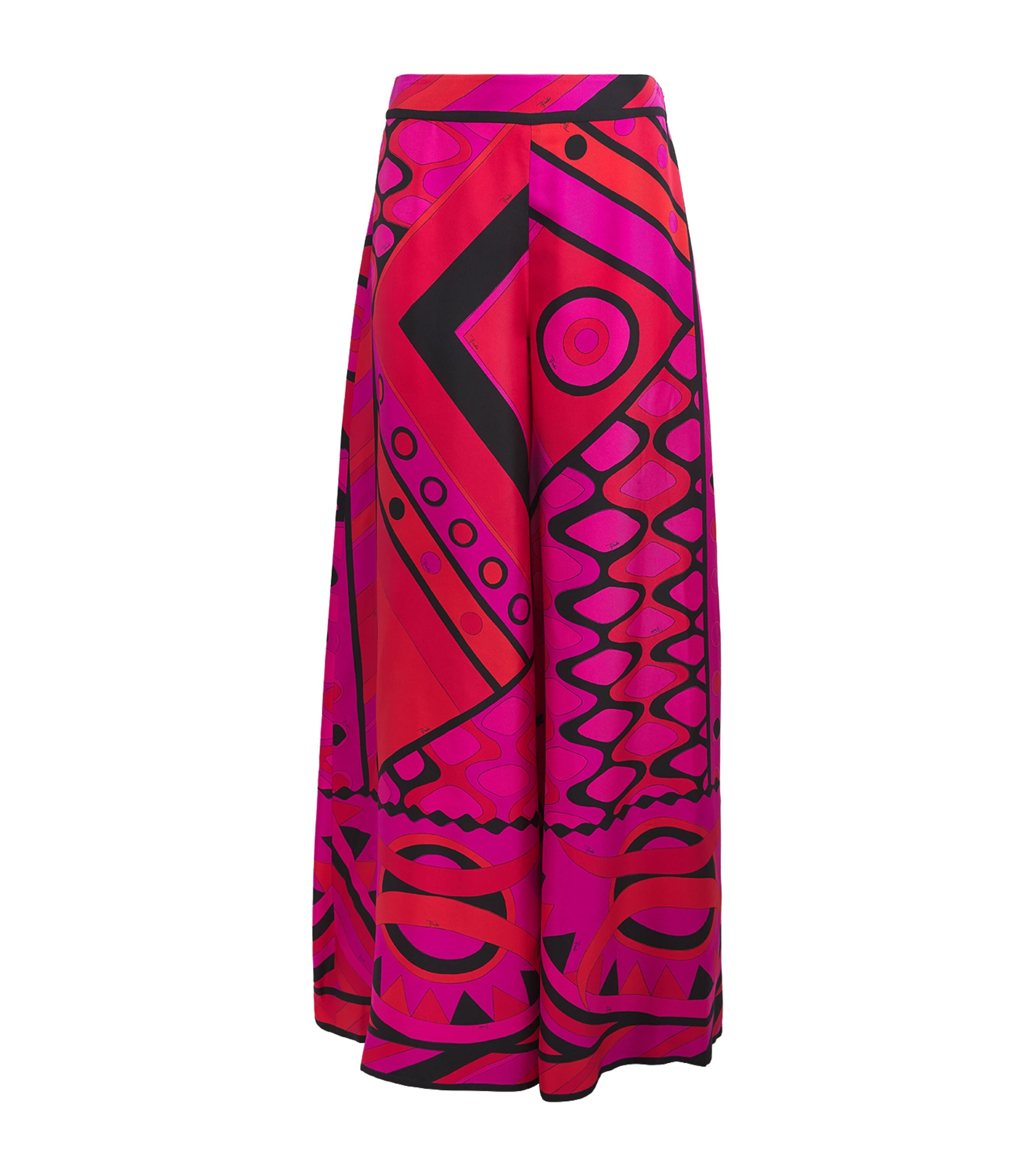 PUCCI Womens Silk Vivara Wide-Leg Trousers Fuchsia