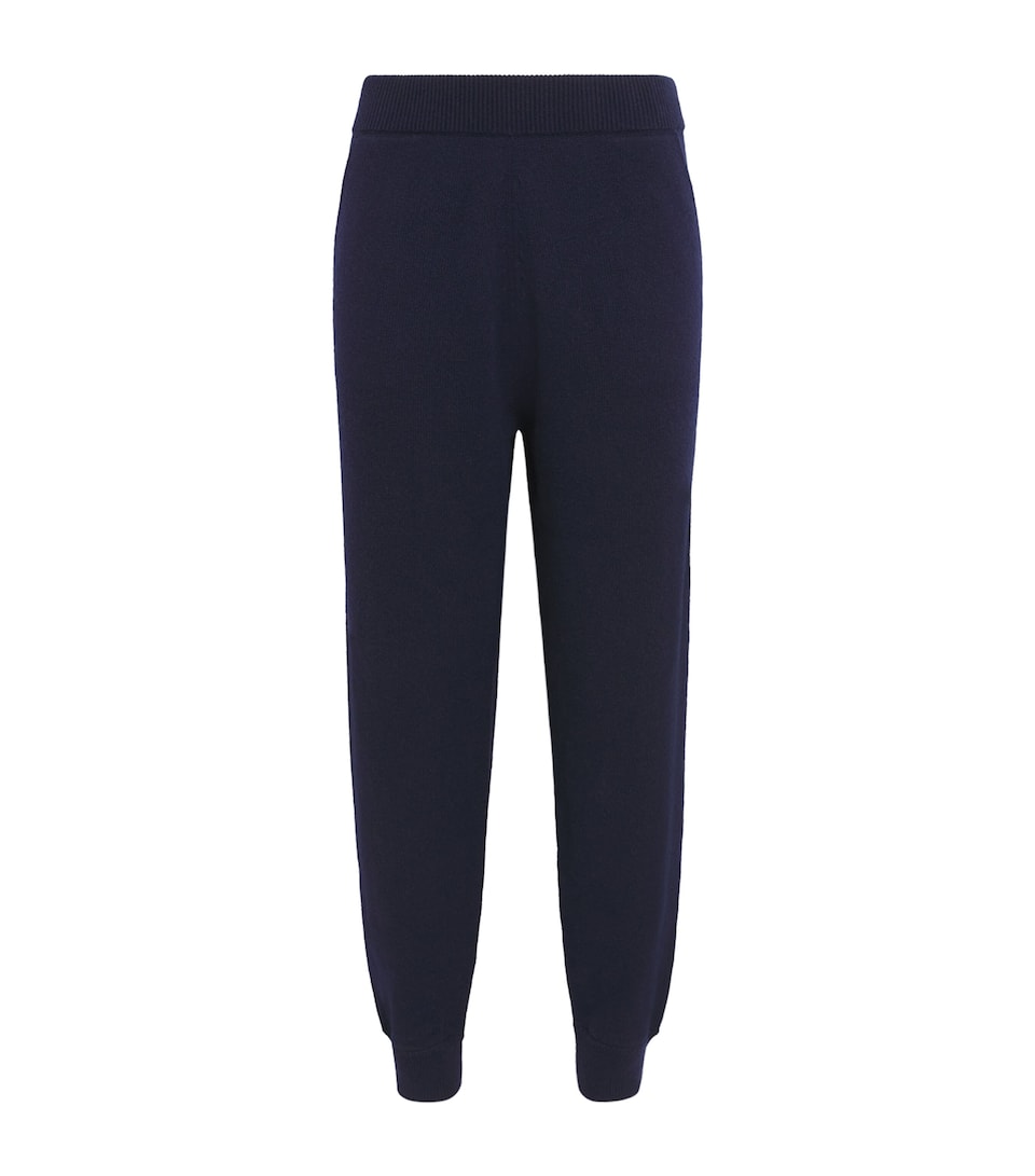 Harrods Womens Cashmere Wide-Leg Sweatpants Navy