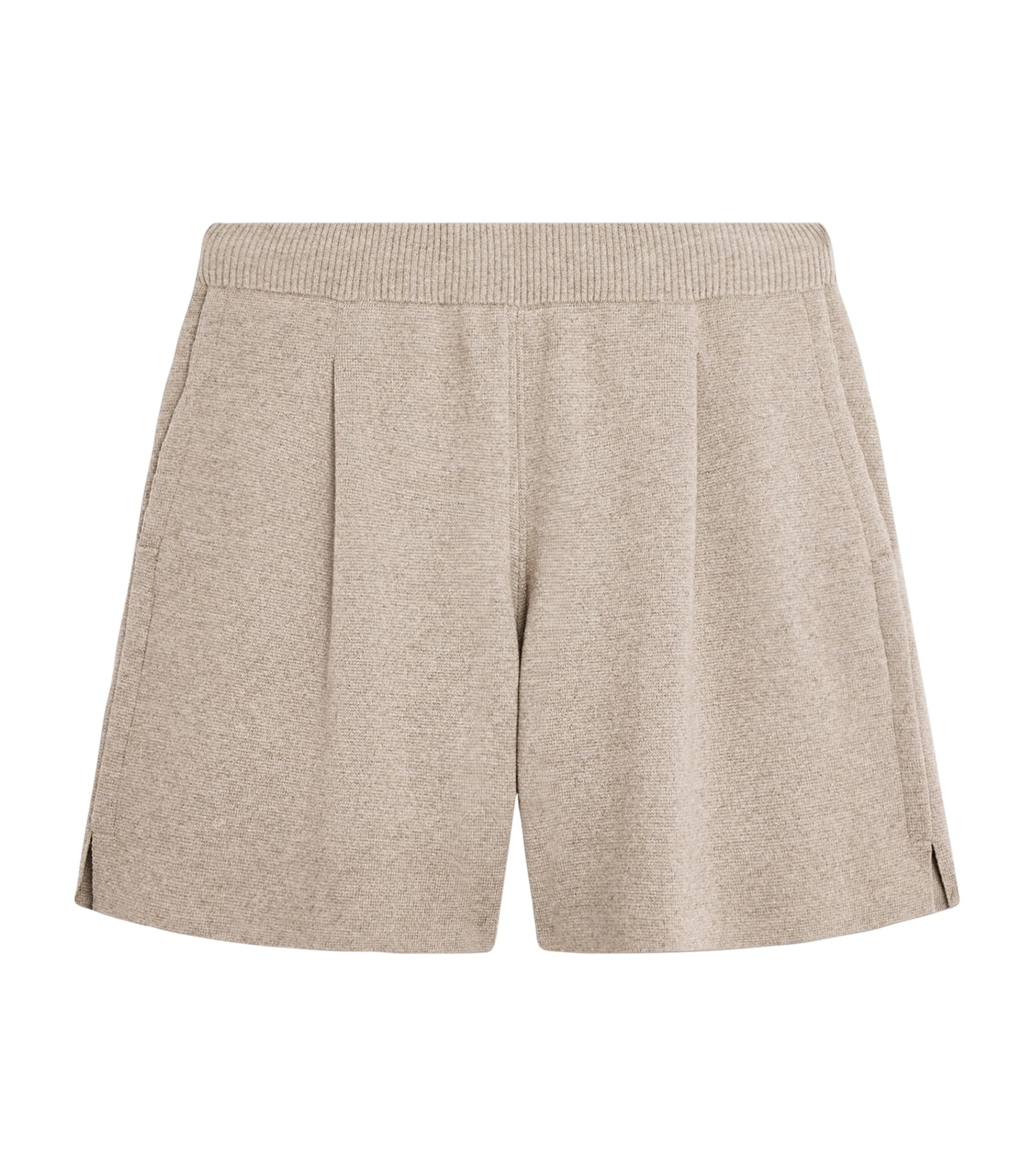 Dunhill Mens Cotton-Cashmere Knitted Athluxury Shorts Natural
