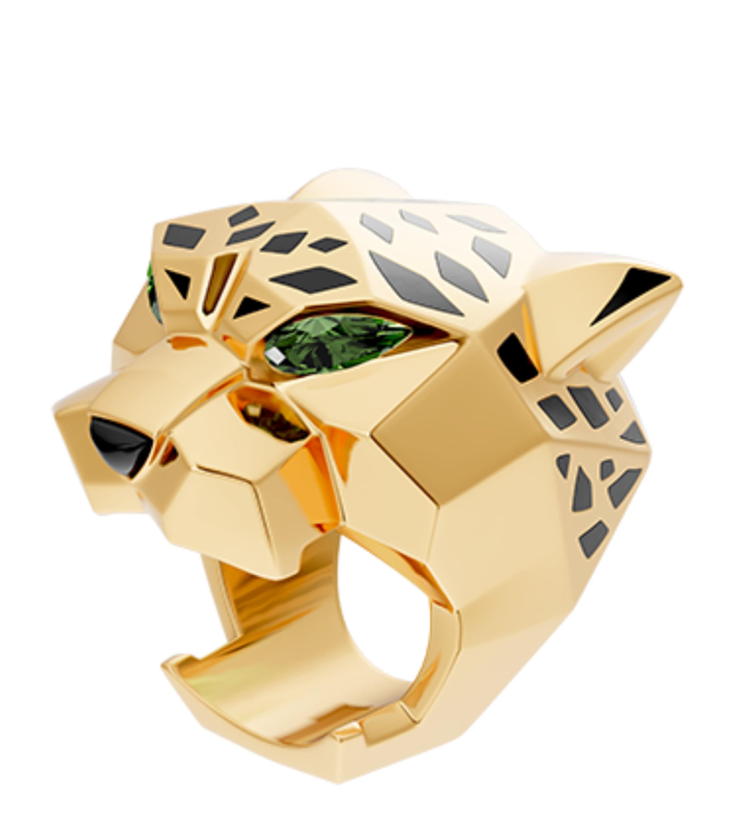 Cartier Yellow Gold, Peridot and Onyx Panthère de Cartier Ring Yellow Gold