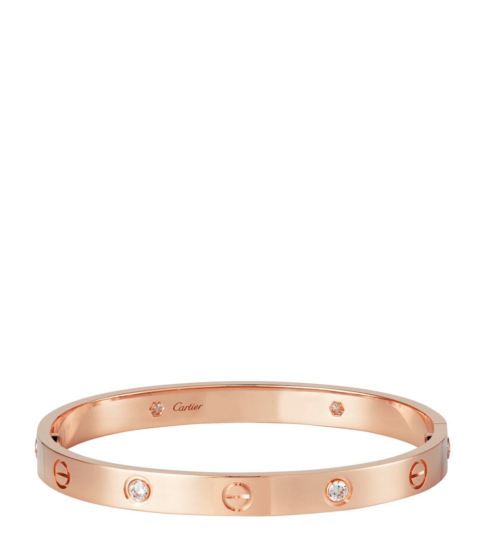 Cartier LOVE Classic Rose Gold 4-Diamond Bracelet Rose Gold