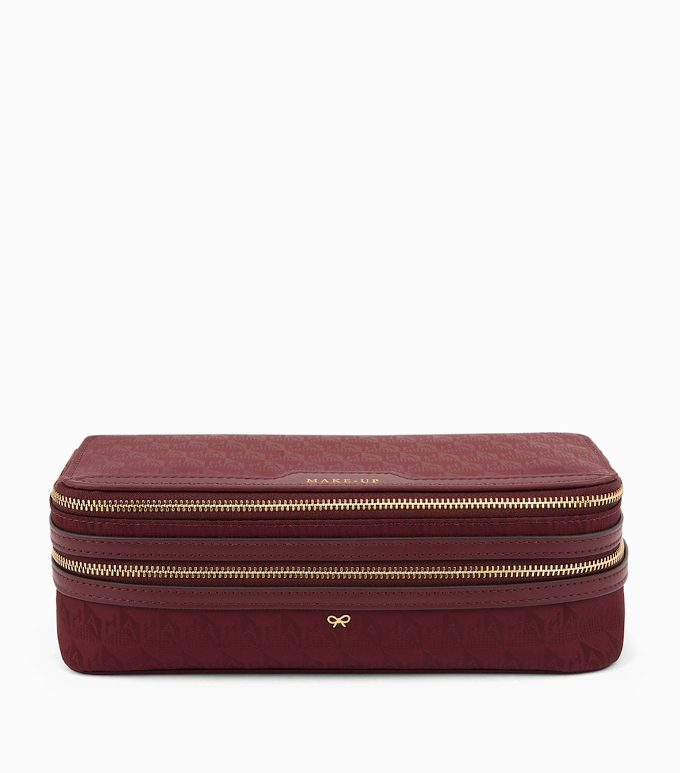 Jacquard Logo Make-Up Pouch