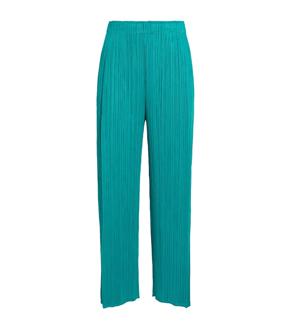 Pleats Please Issey Miyake Womens Monthly Colors June Trousers Blue Green