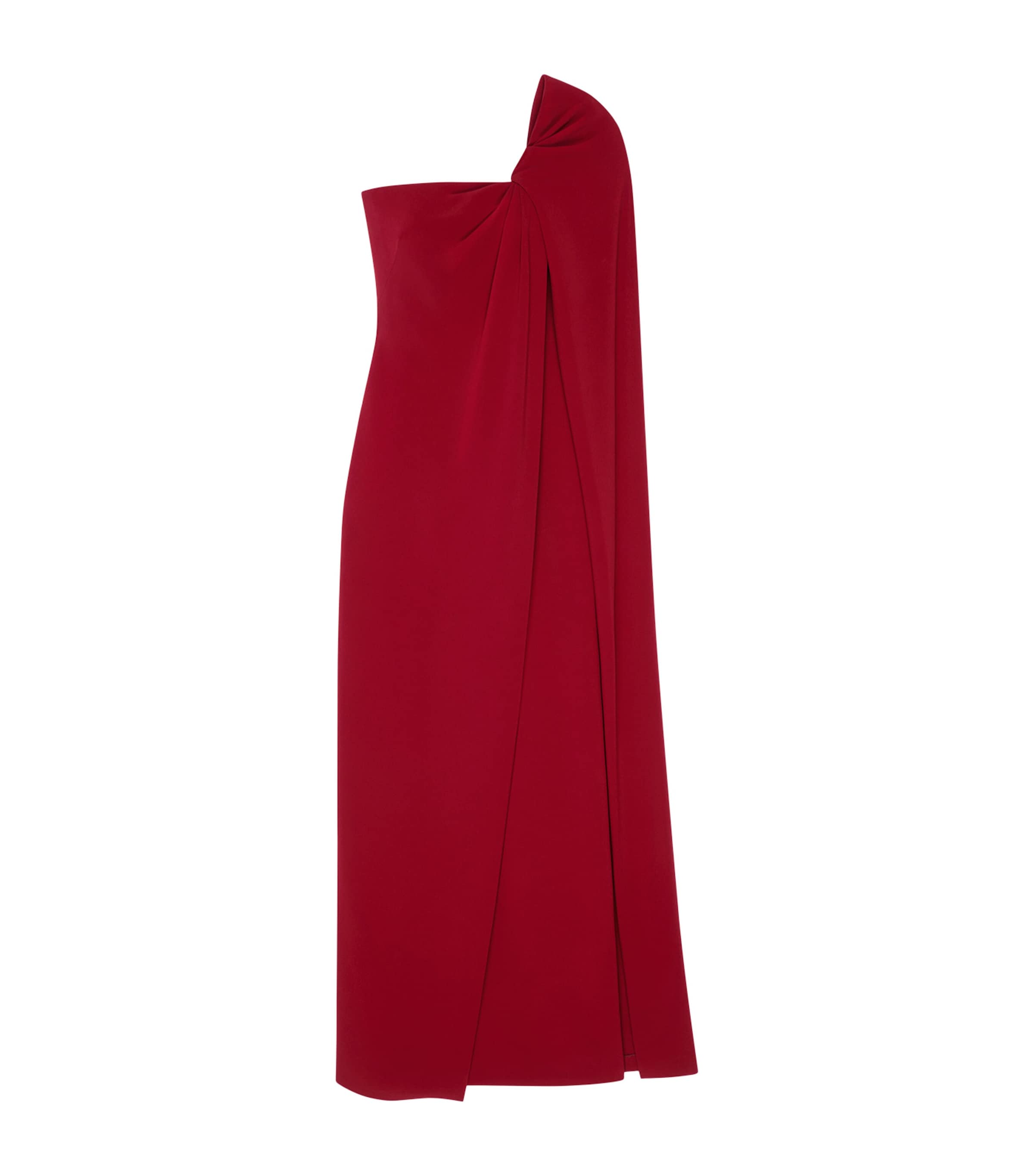 Asymmetric Cape Maxi Dress