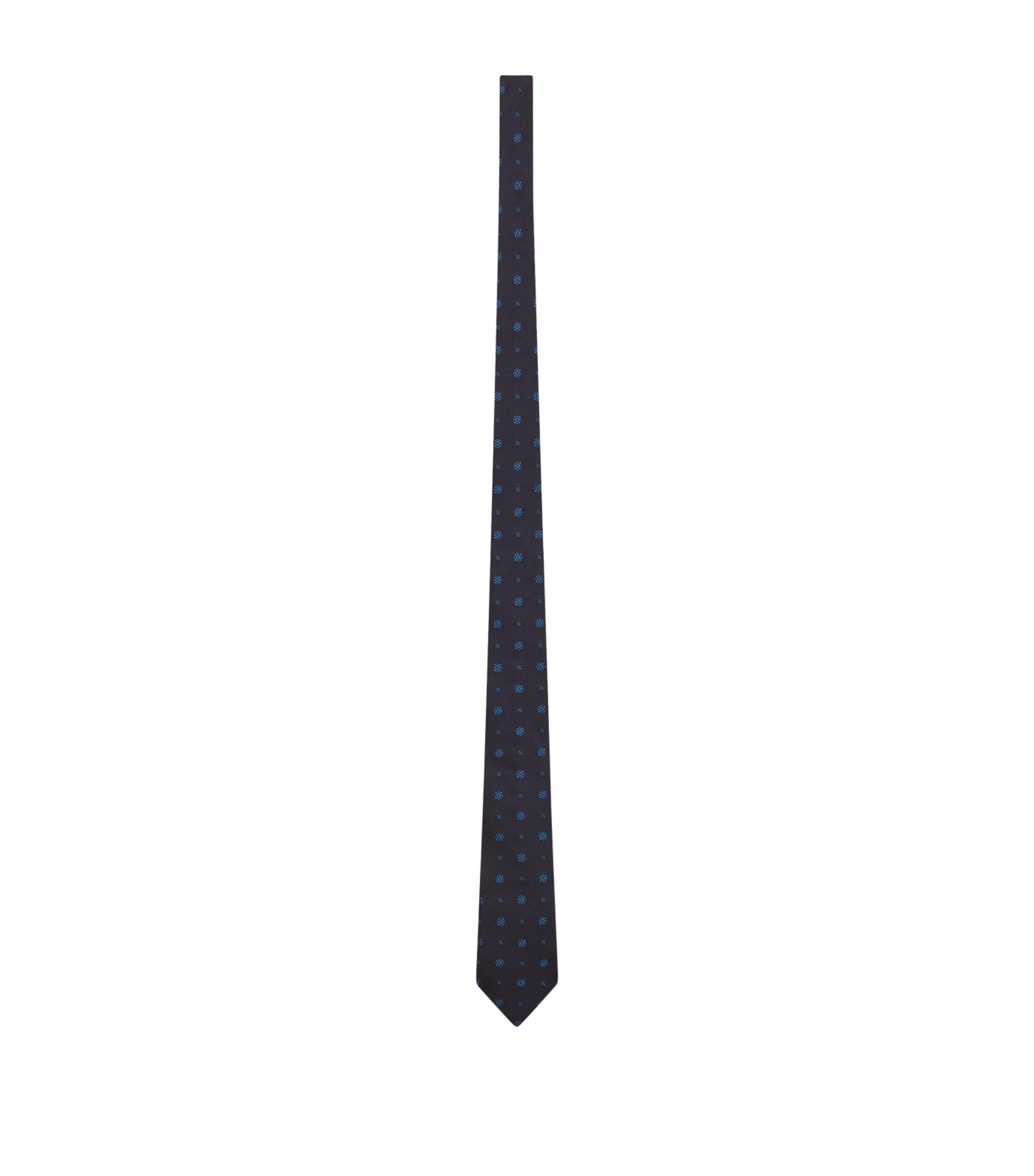 Saint Laurent Silk Striped Medallion Tie