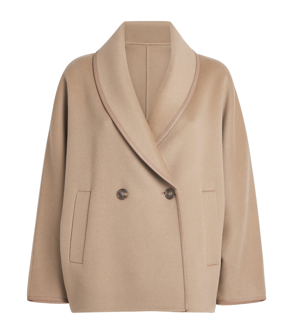 Wool-Cashmere Double-Breasted Pea Coat