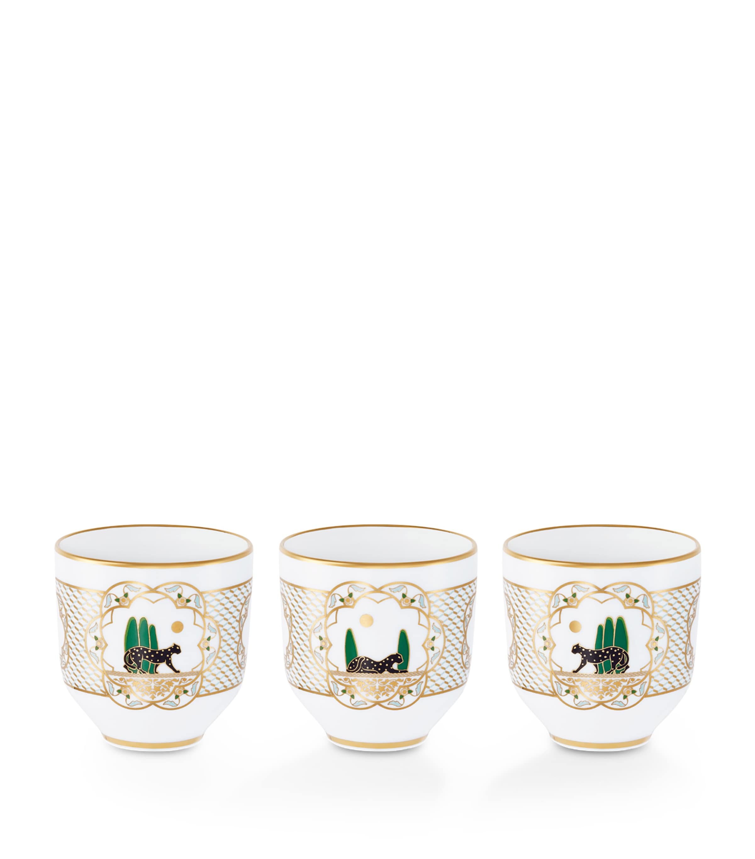 Panthère de Cartier Porcelain Teacups (Set of 3)