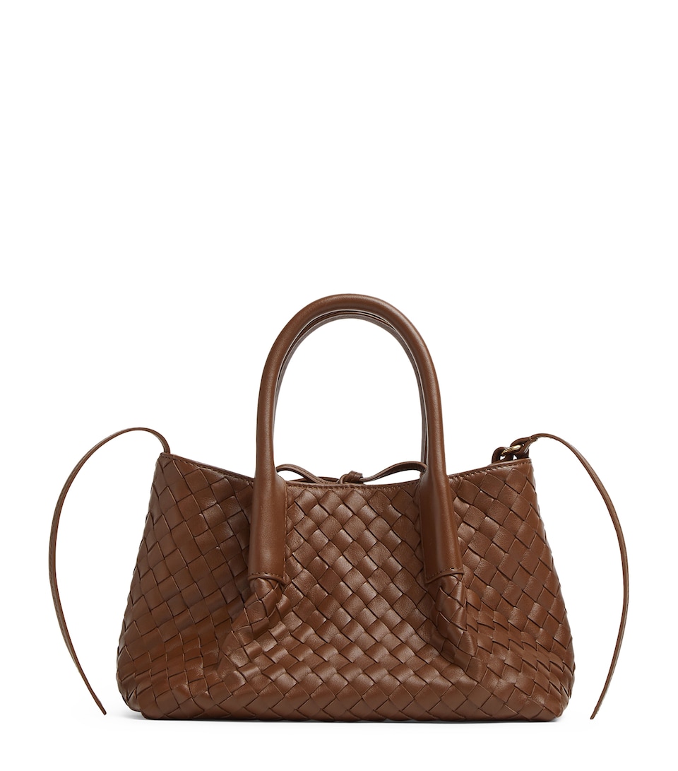 Small Leather Pinacoteca Top-Handle Bag