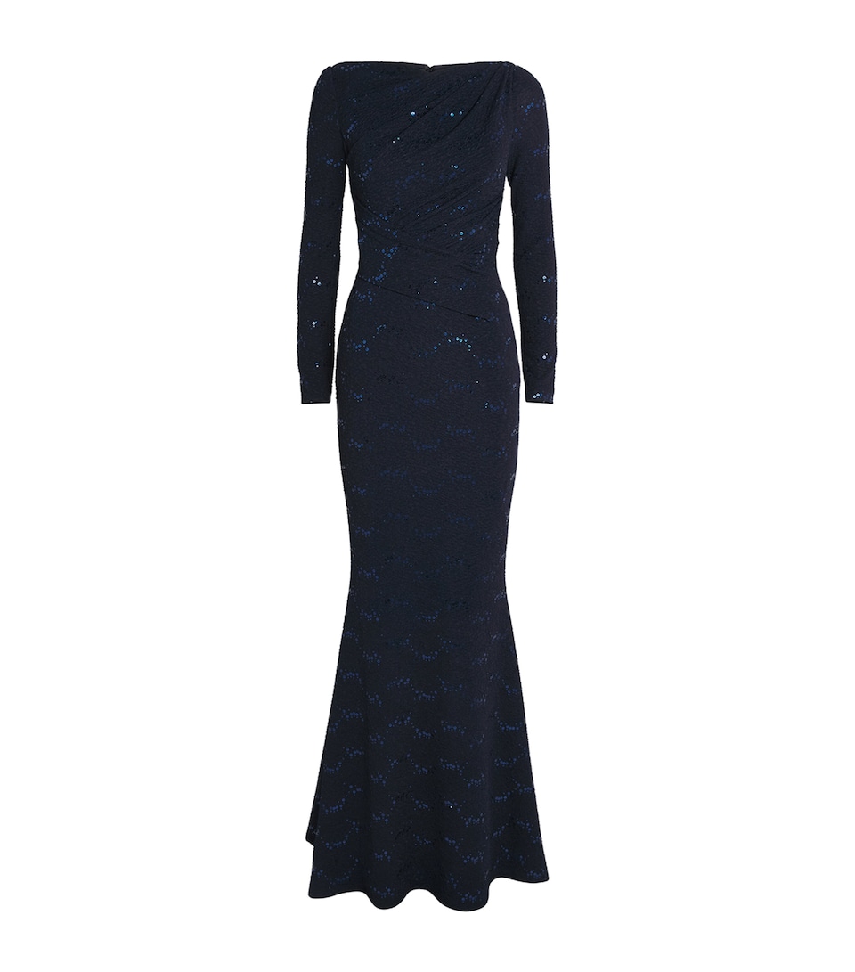 Embellished Asymmetric Gown