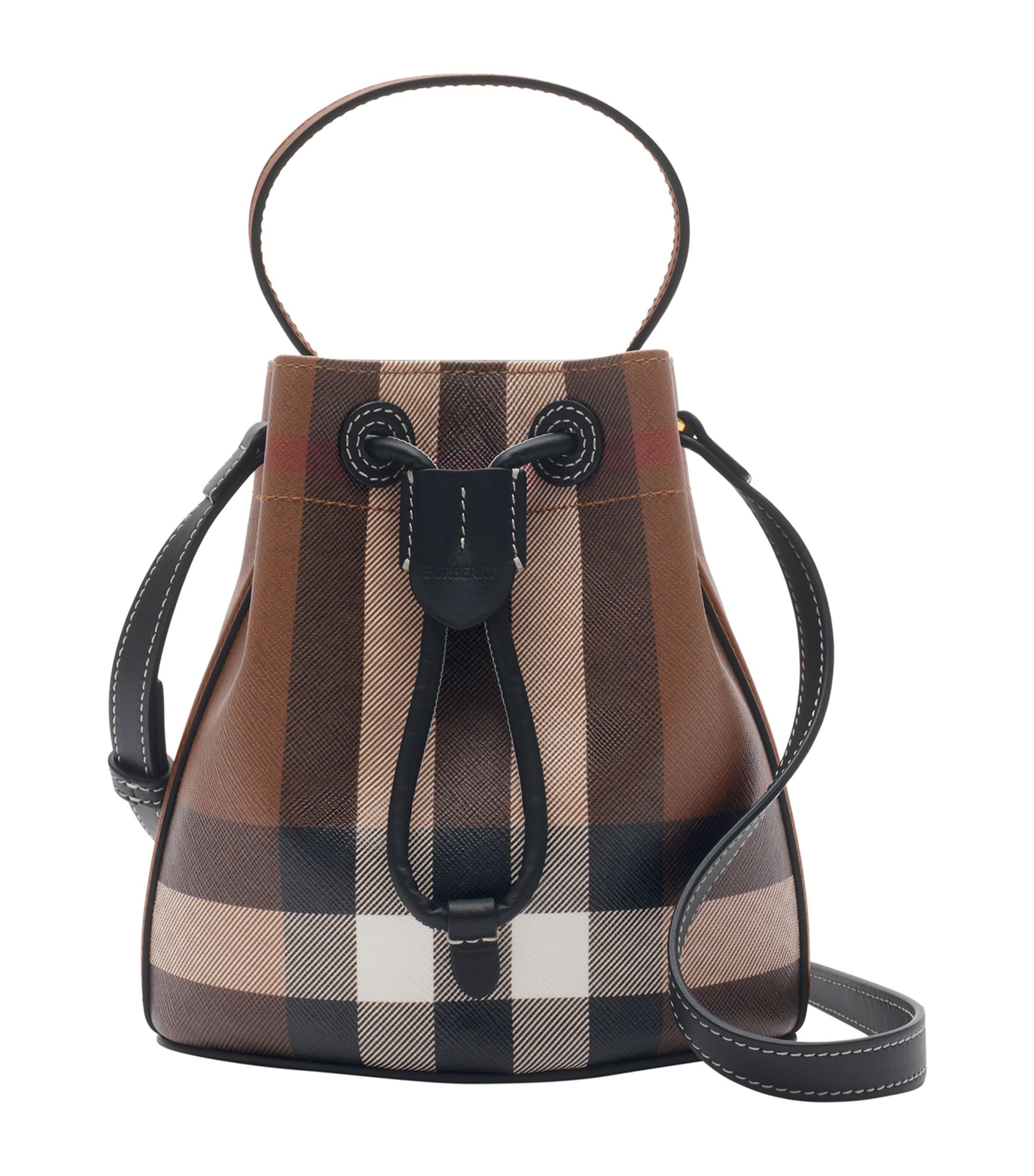 Mini Check Bucket Bag