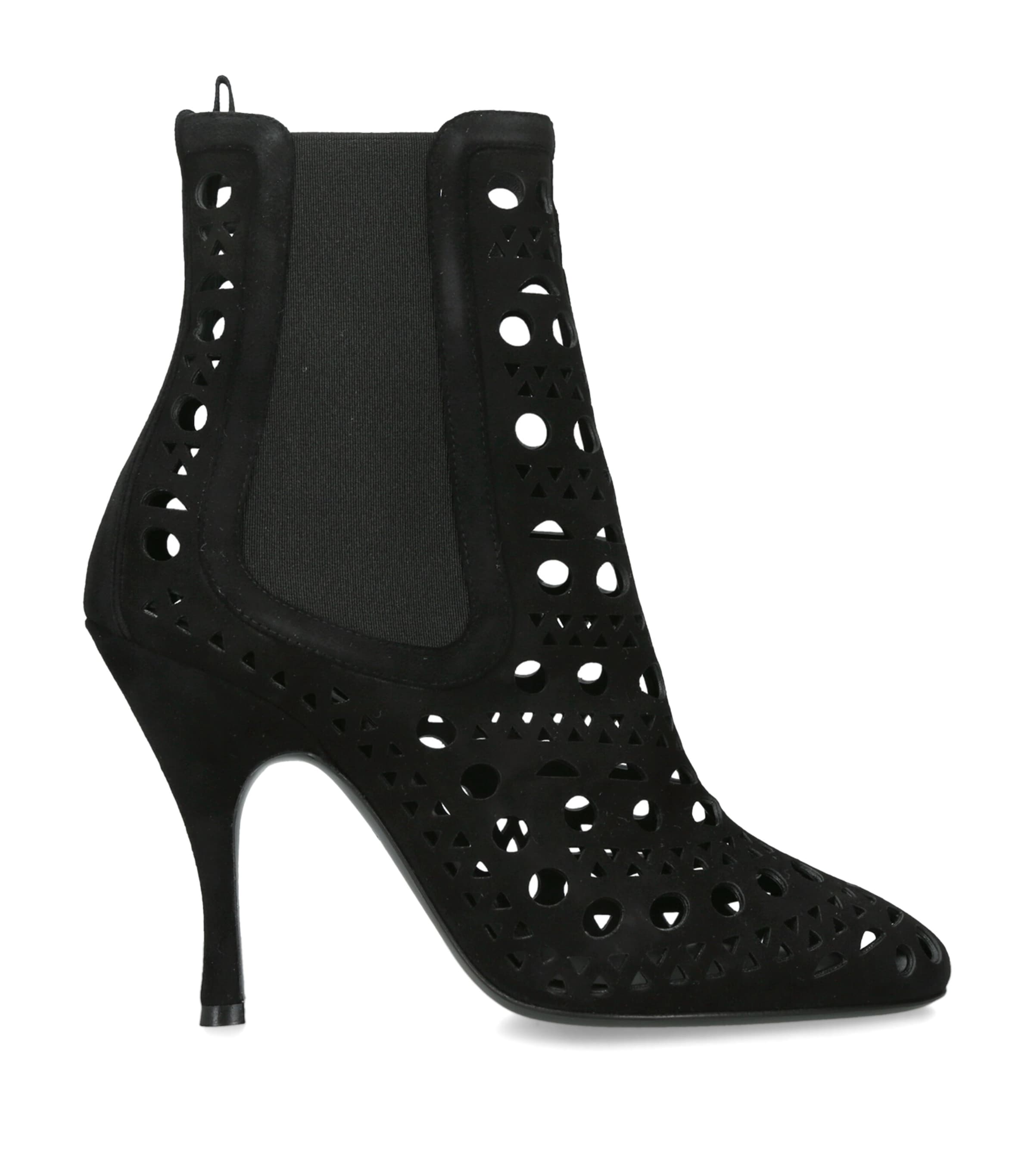 Alaïa Suede Vienne Heeled Chelsea Boots 100 Black