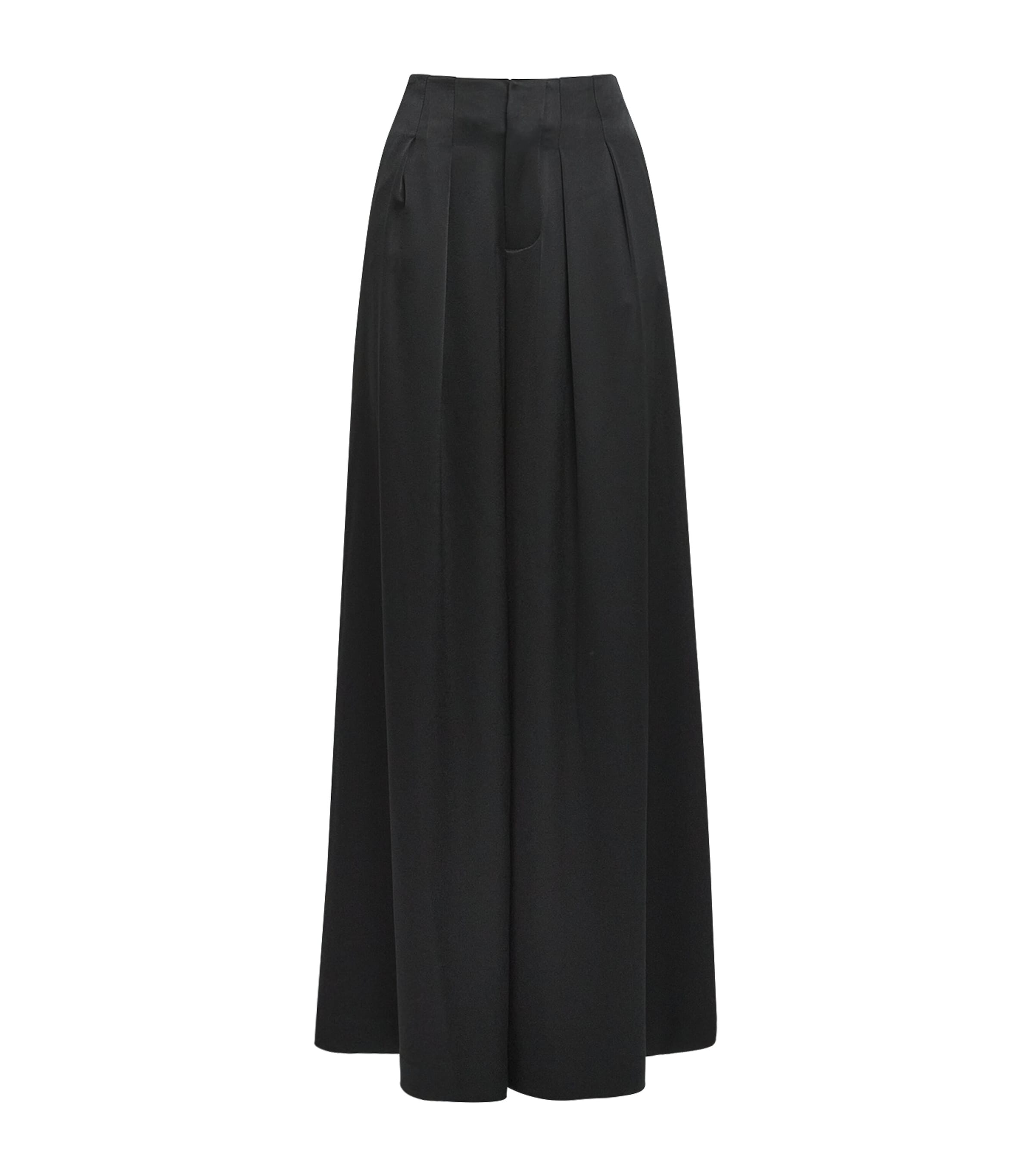 Alice+Olivia Womens Pleated Eloise Wide-Leg Trousers Black