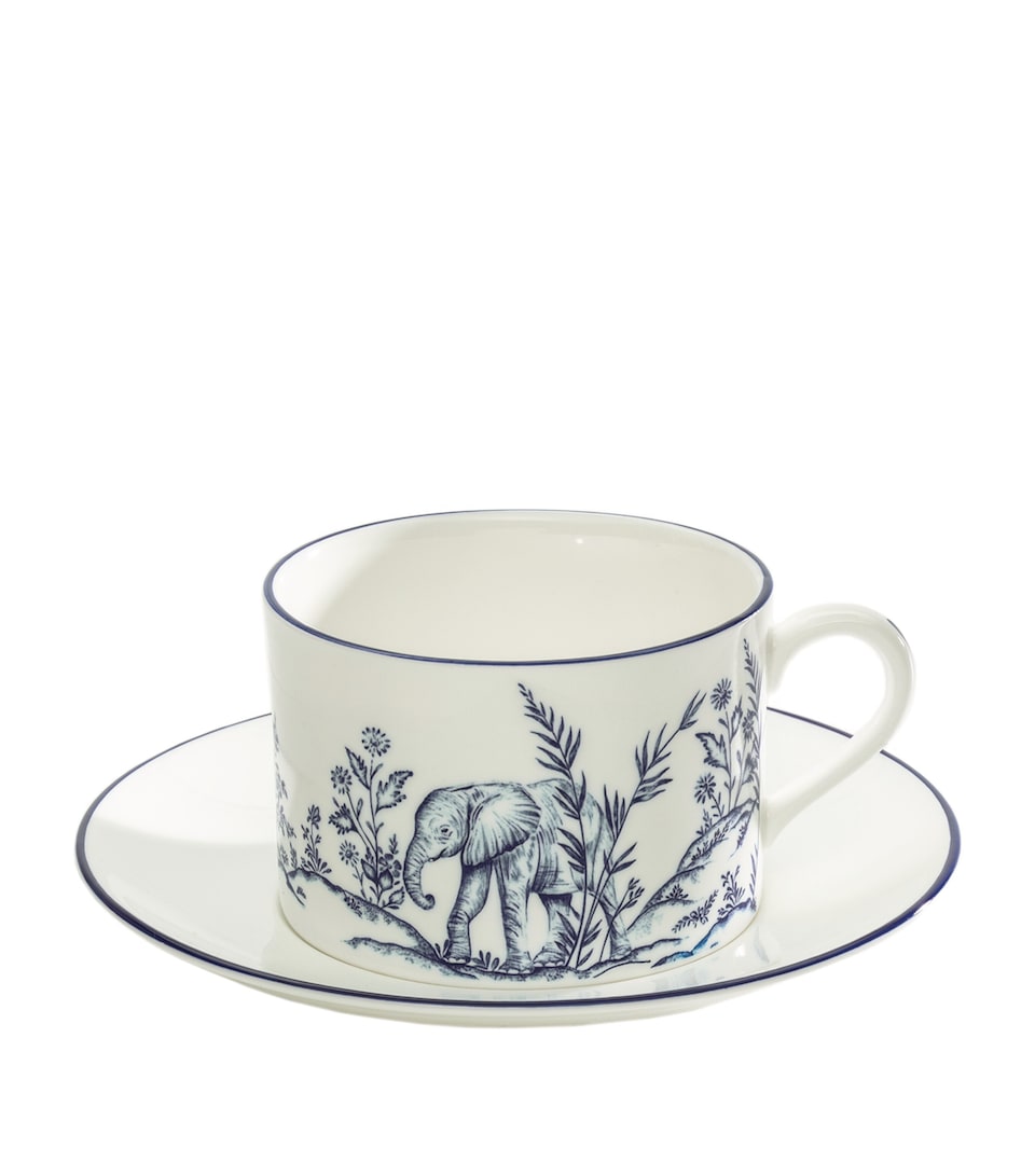 x Nina Campbell Serengeti Teacup and Saucer