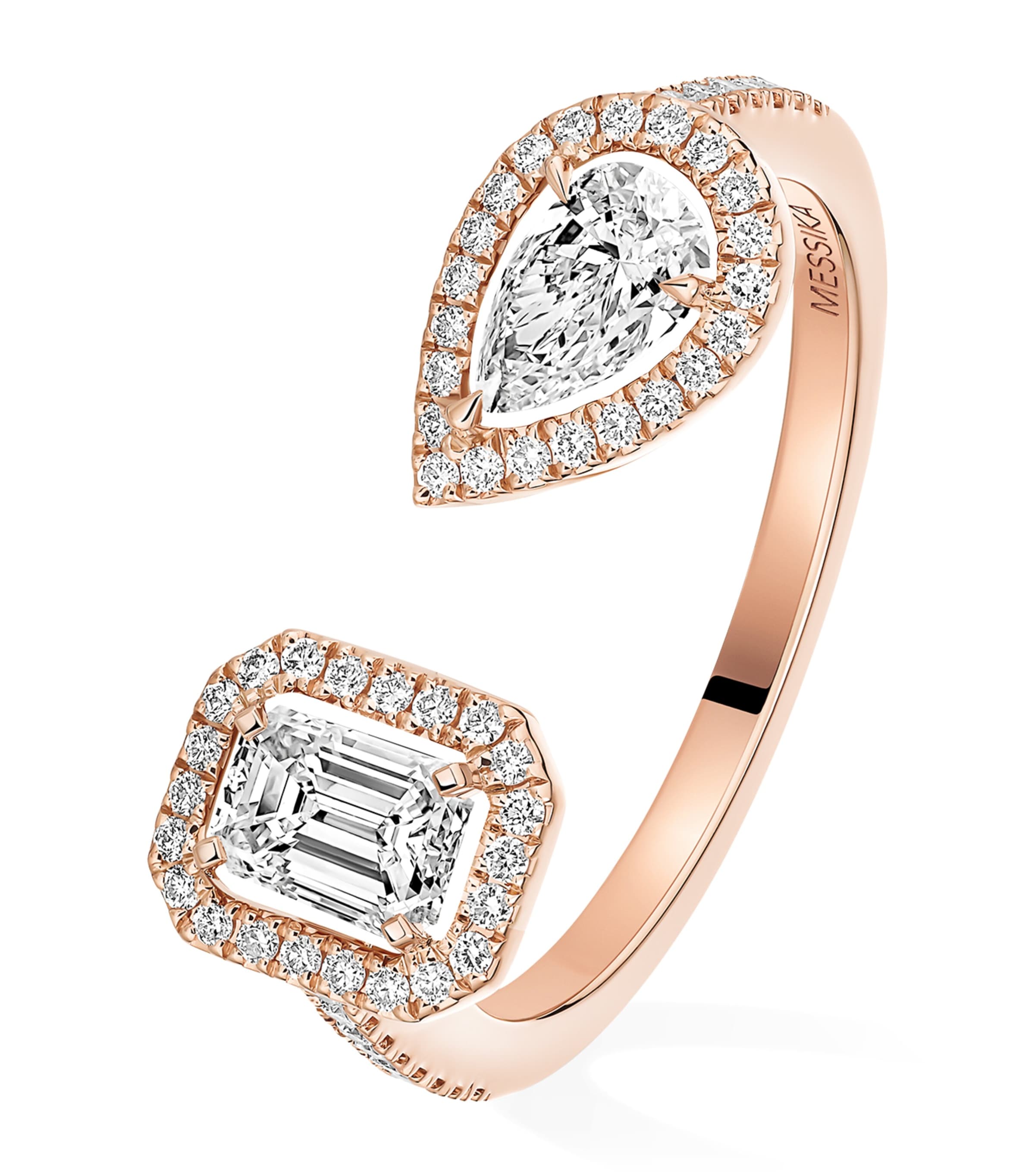 Messika My Twin Toi & Moi Pink Gold and White Diamond Ring (0.69ct) Pink Gold