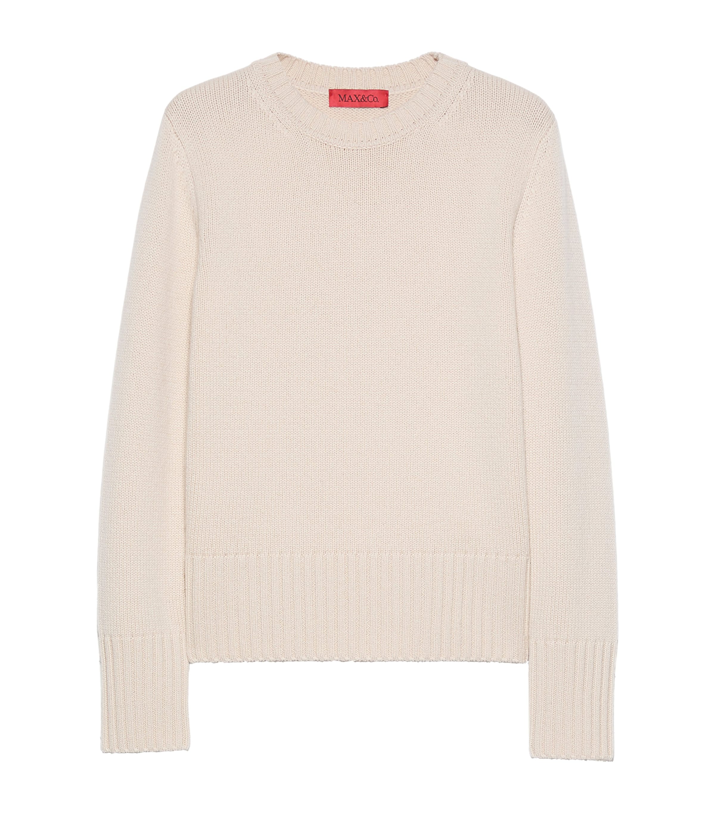 MAX&Co. Womens Wool-Cashmere Sweater Beige