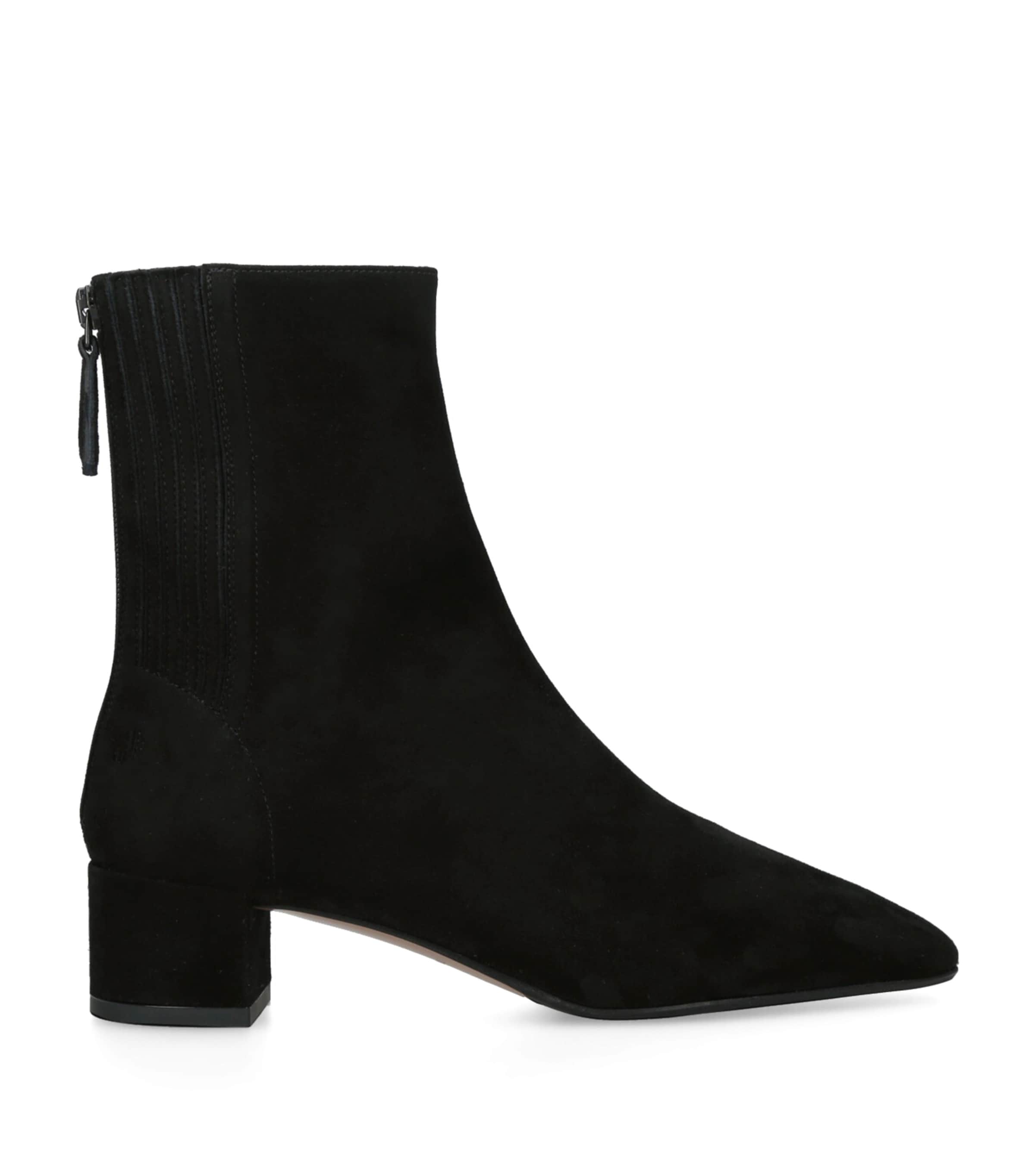 Aquazzura Suede Saint Honor Ankle Boots 35 Black