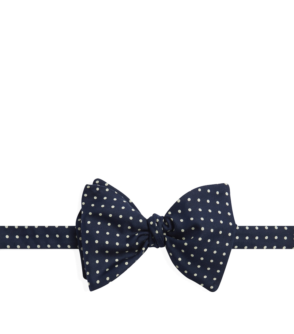Mulberry Silk Polka Dot Butterfly Bow Tie