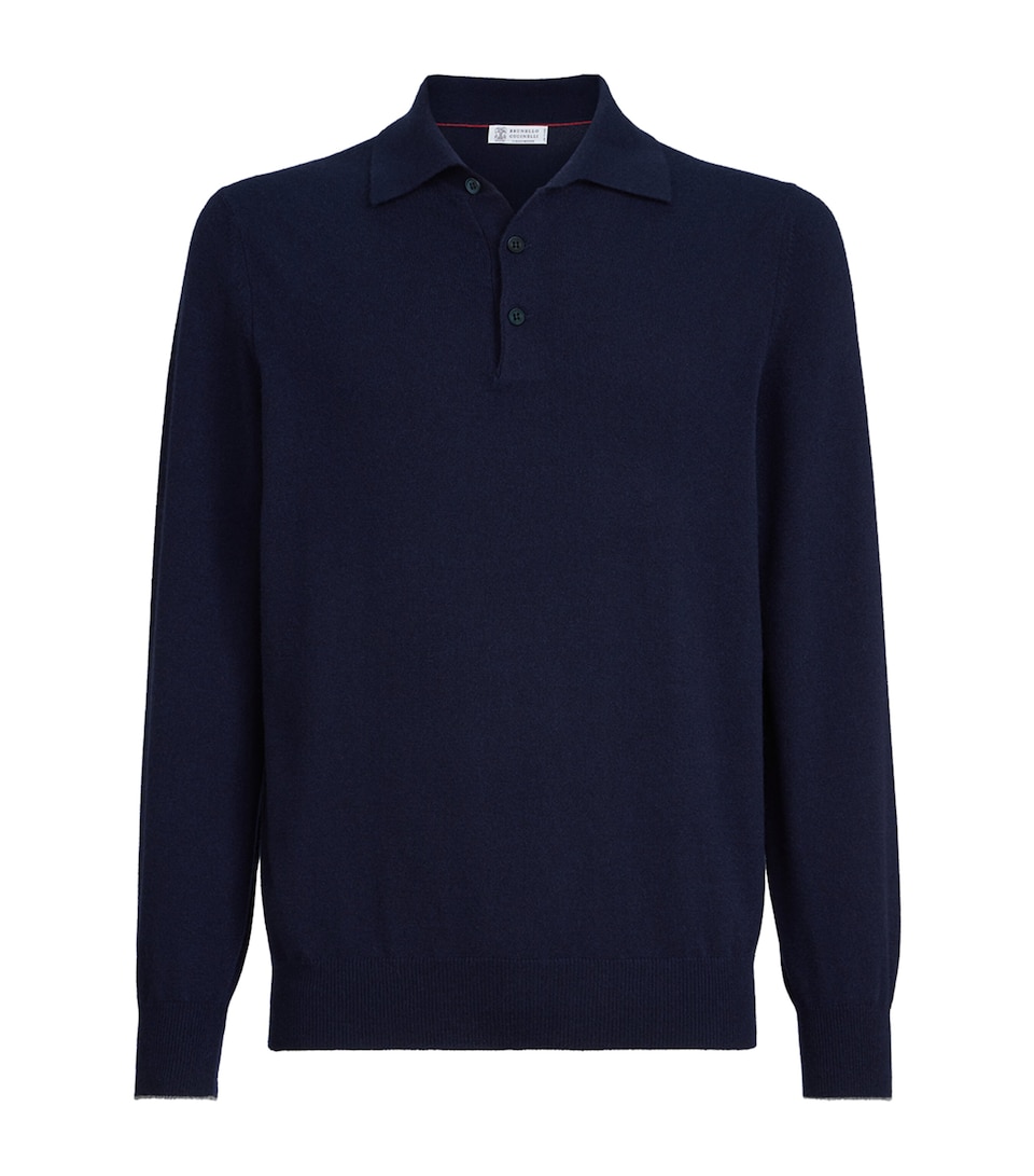 Brunello Cucinelli Mens Cashmere Polo Sweater