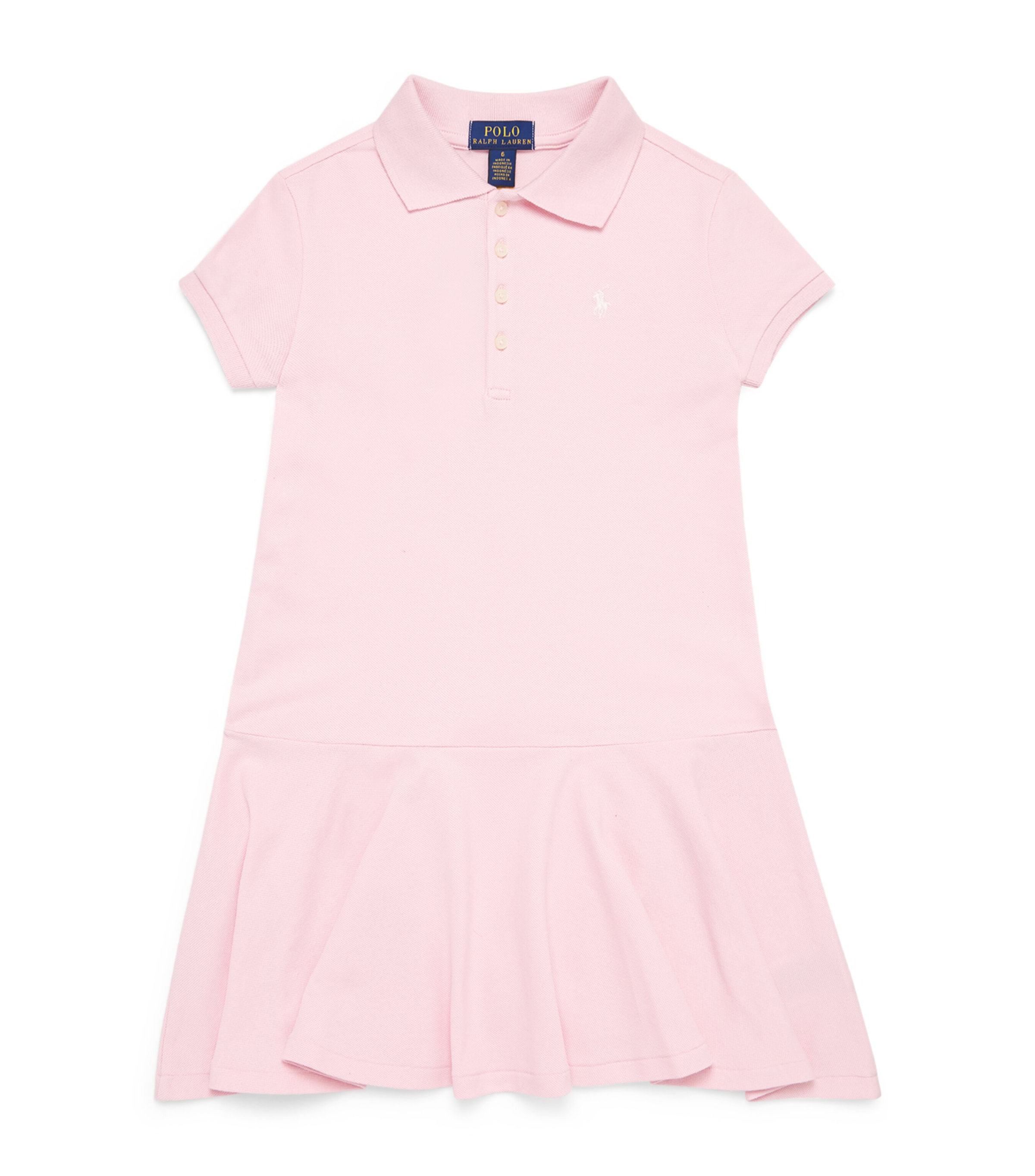 Stretch-Mesh Polo Dress (7-14 Years)