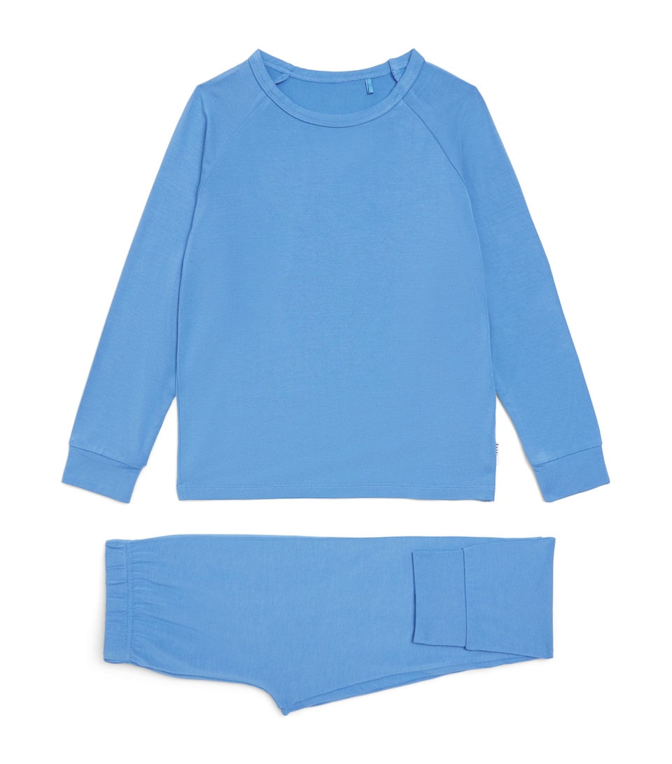 Roarsome Bamboo-Blend Base Layer T-Shirt and Trousers Set (2-10 Years) Blue