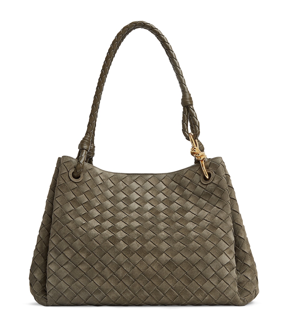 Large Suede Parachute Shoulder Bag