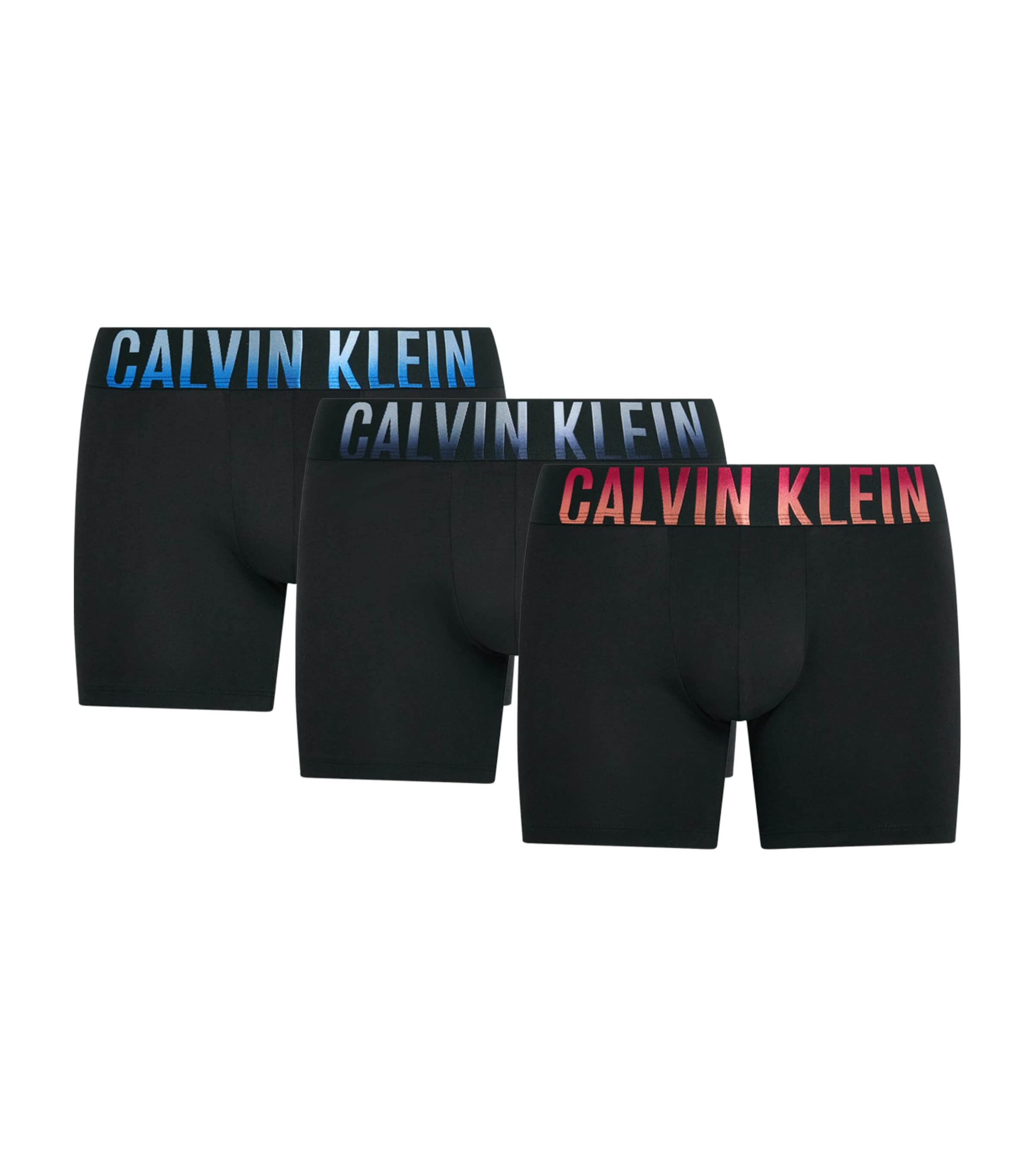 Calvin Klein Mens Stretch-Cotton Intense Power Trunks (Pack of 3) Plein Air Dark