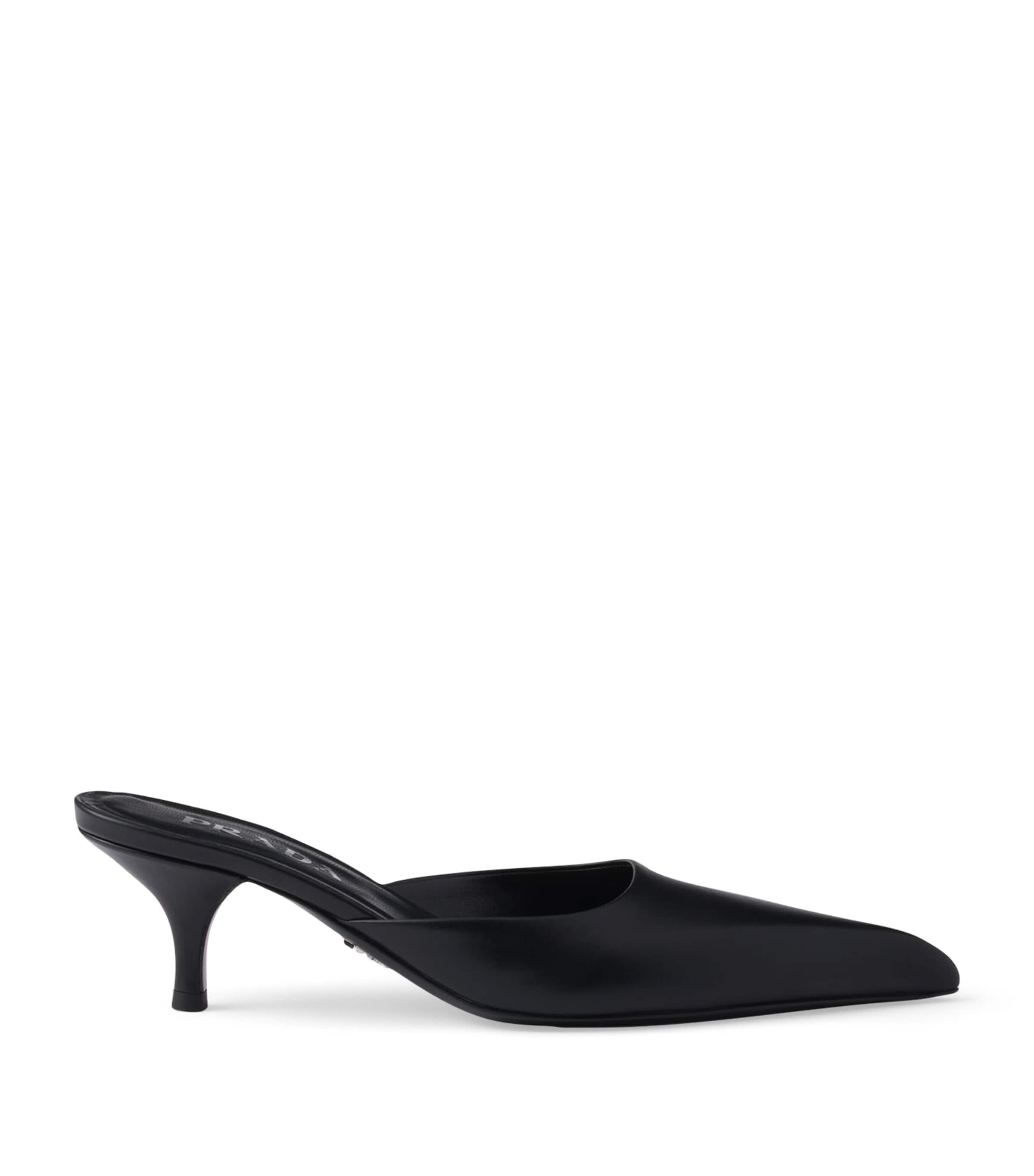 Leather Heeled Mules 10