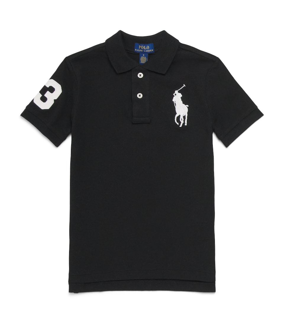 Ralph Lauren Kids Slim-Fit Polo Player Polo Shirt (2-7 Years) Polo Black/white