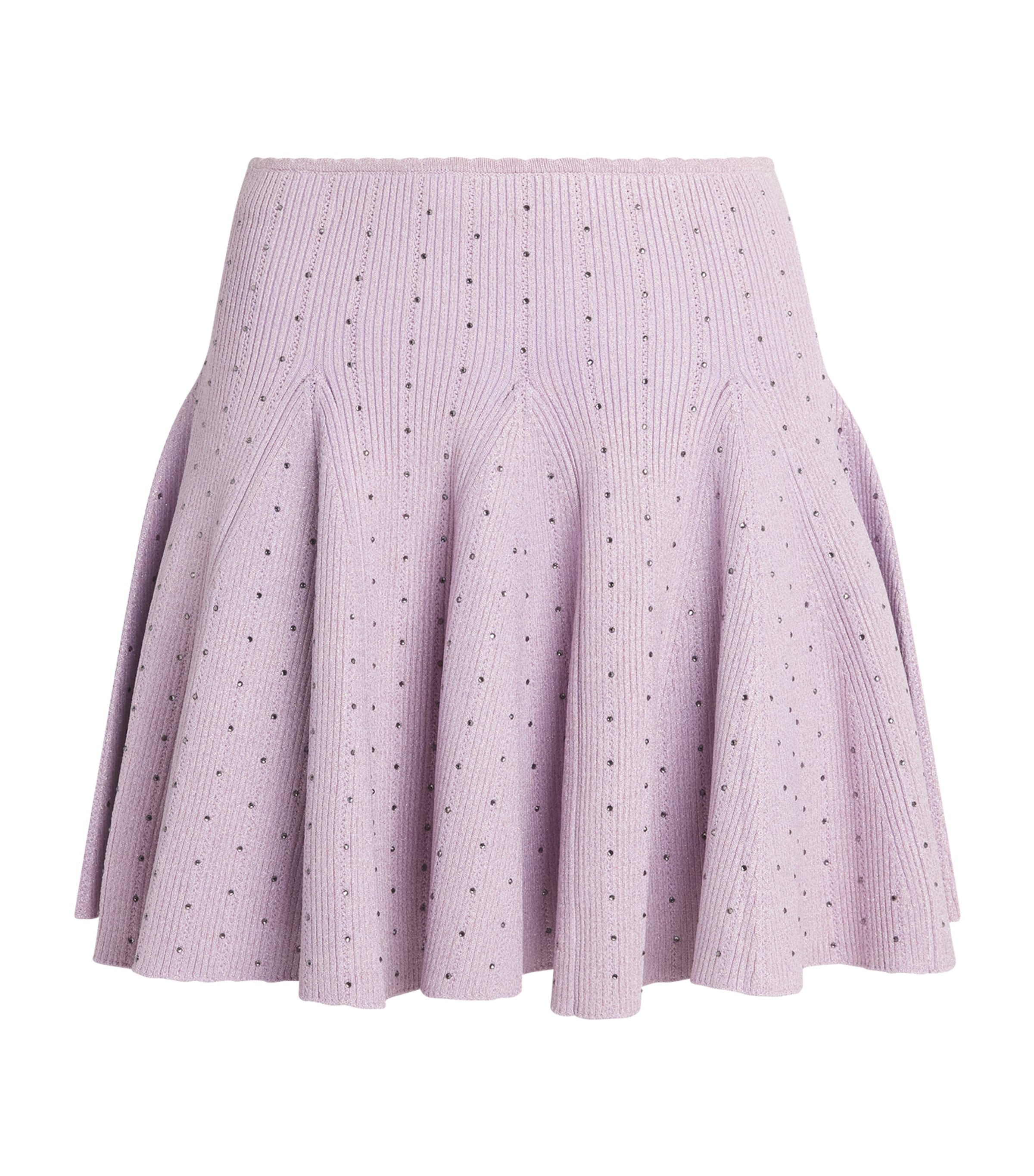 Knitted Embellished Mini Skirt