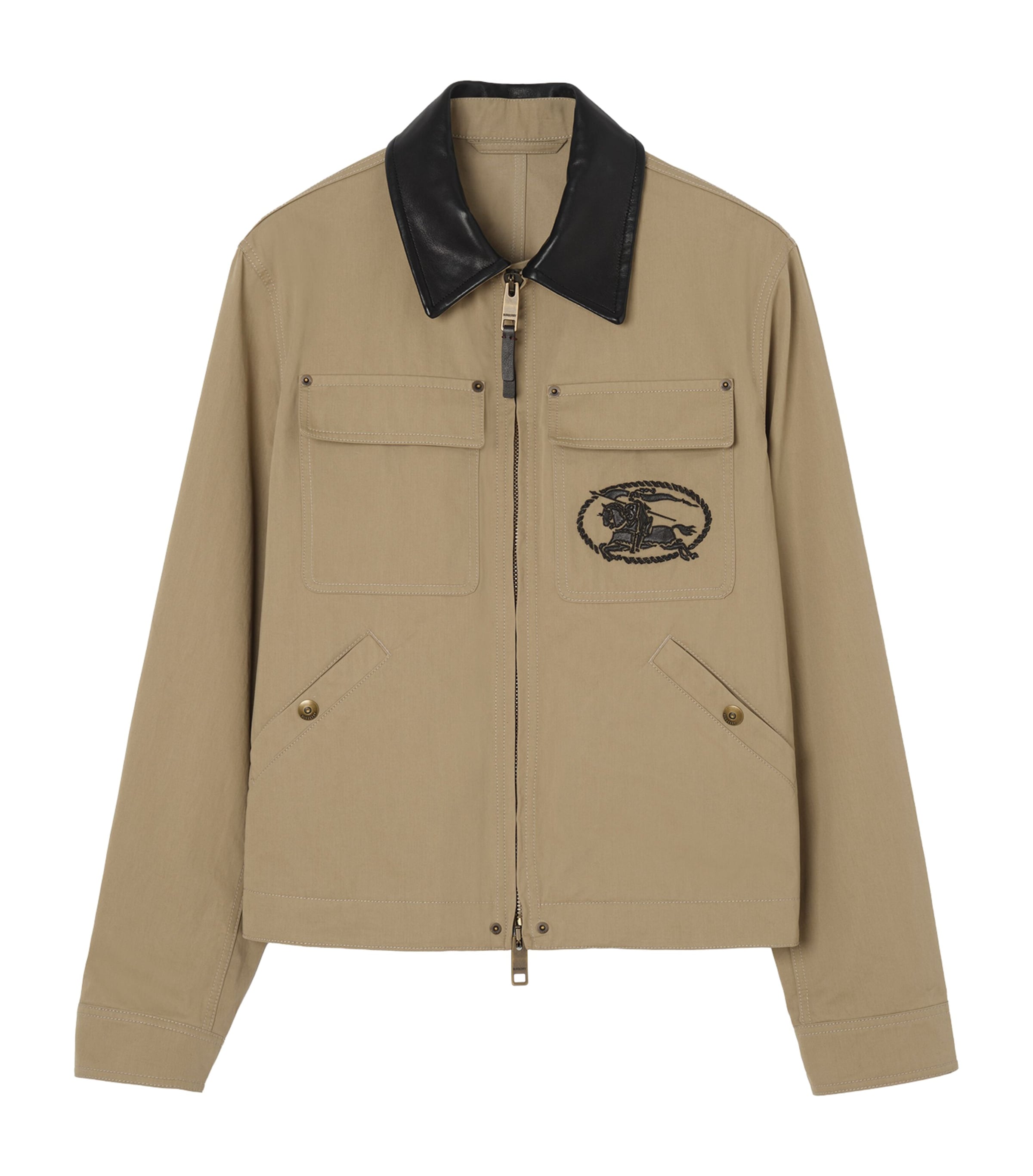 Burberry Mens Cotton Work Jacket Saltmarsh Beige