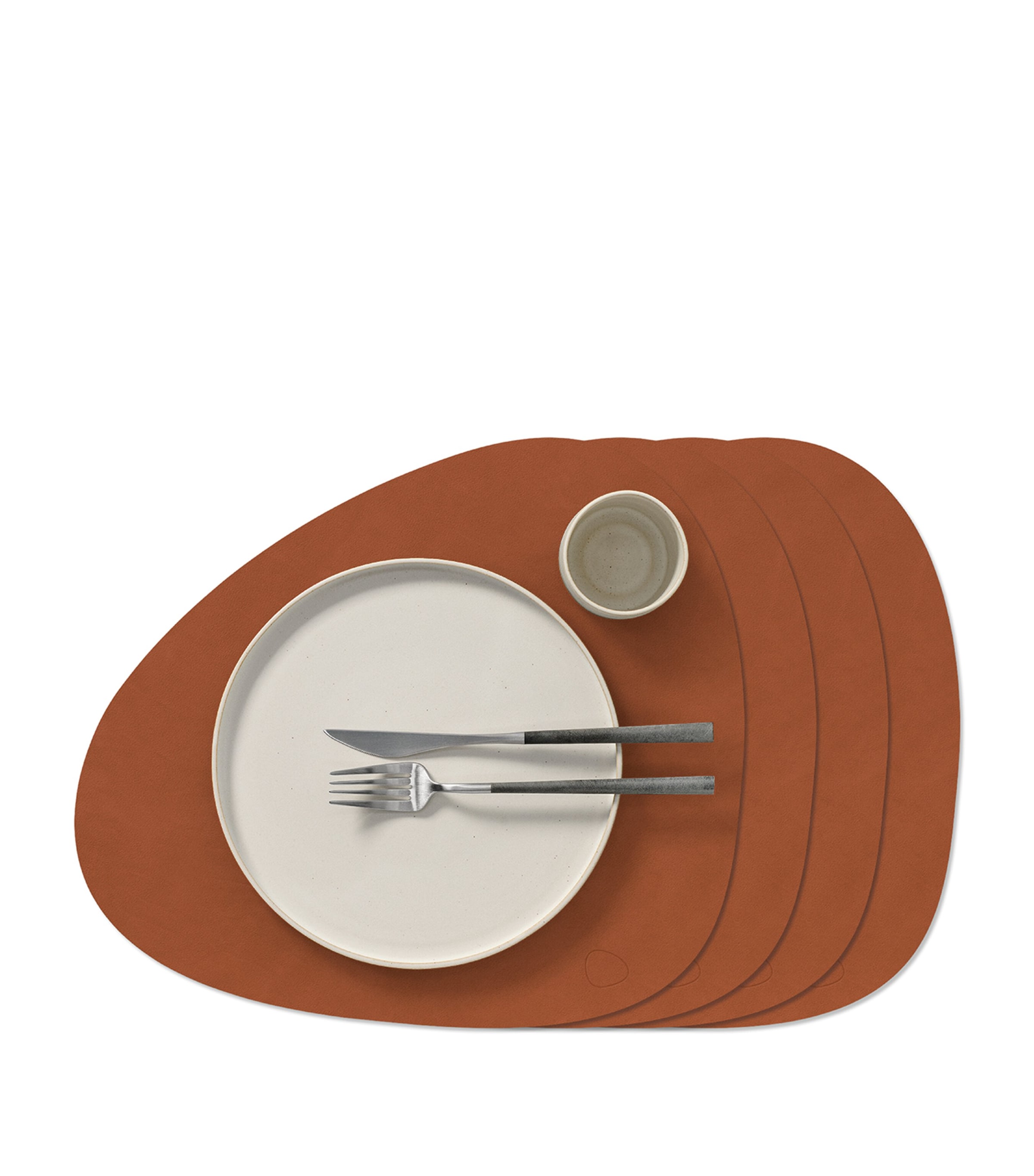 LIND DNA Large Curve Nupo Table Mat (Set of 4) Orange