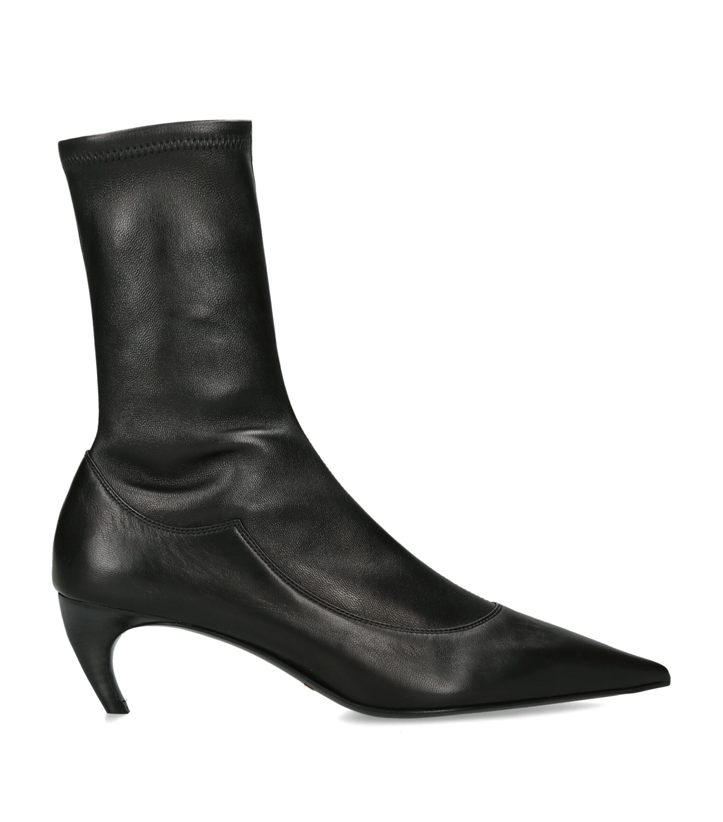 Khaite Leather Valerie Boots 55 Black