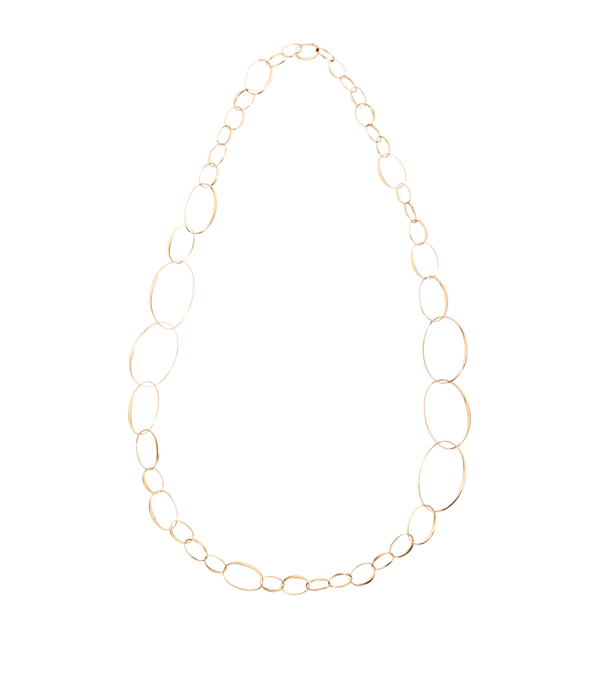 Rose Gold Hoop Chain Necklace