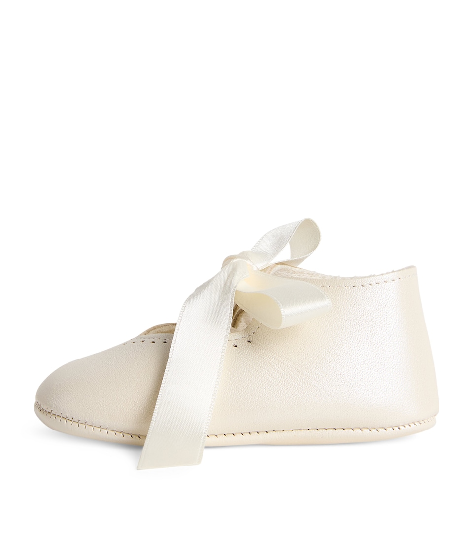 PEPA LONDON Leather Ceremony Mary Janes Beige